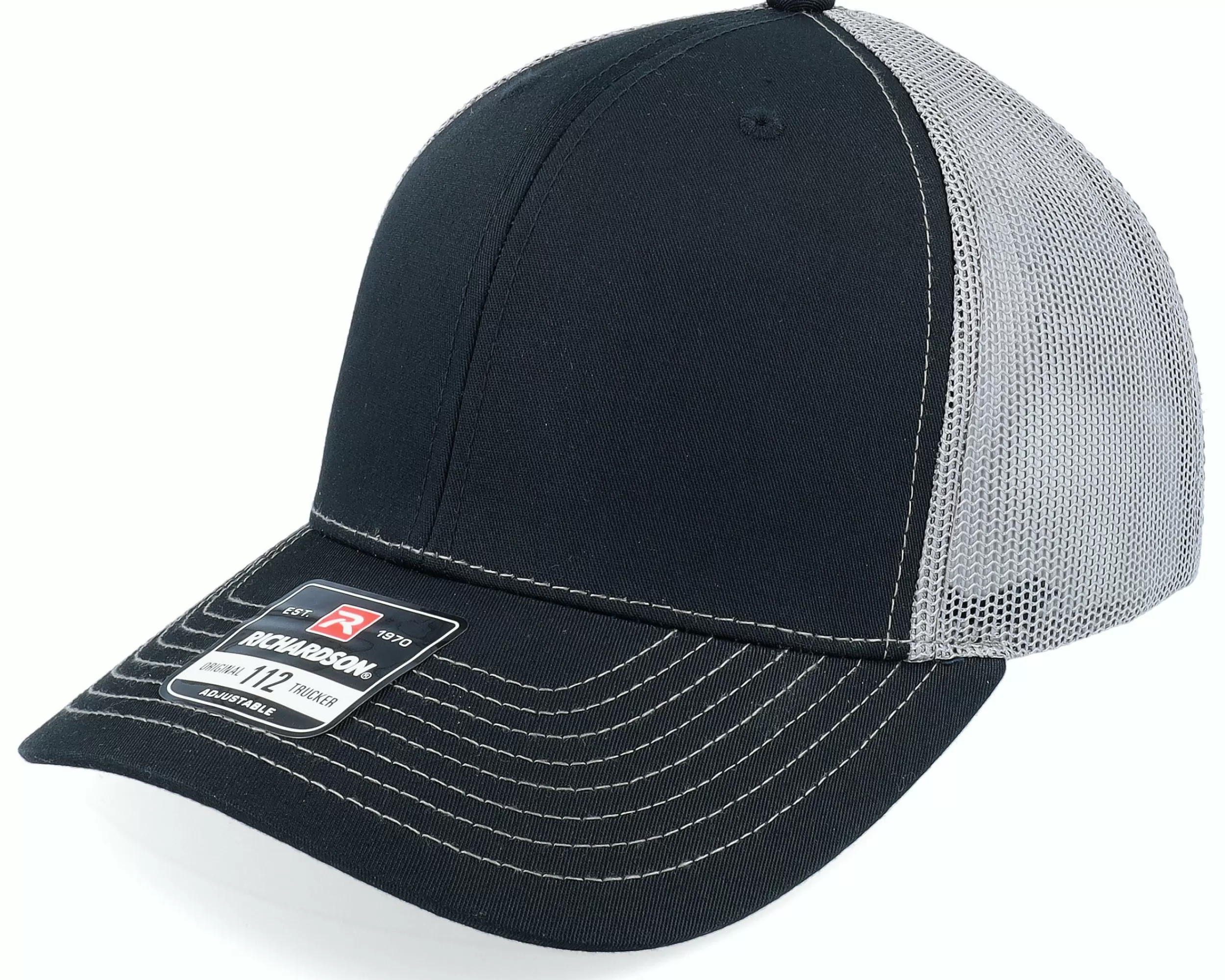 Richardson 112 Split Black/Charcoal Trucker - -Unisex Trucker