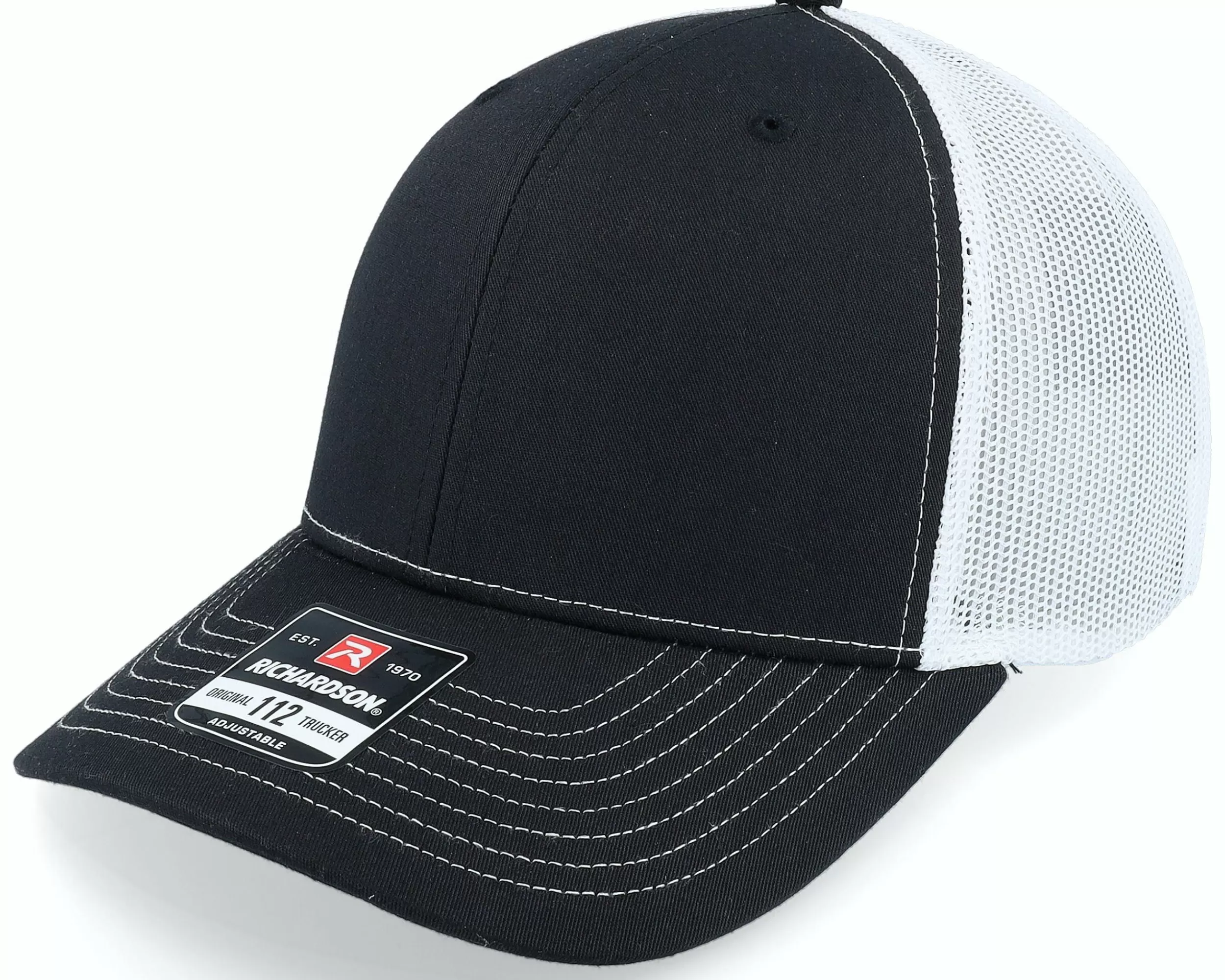 Richardson 112 Split Black/White Trucker - -Unisex Trucker