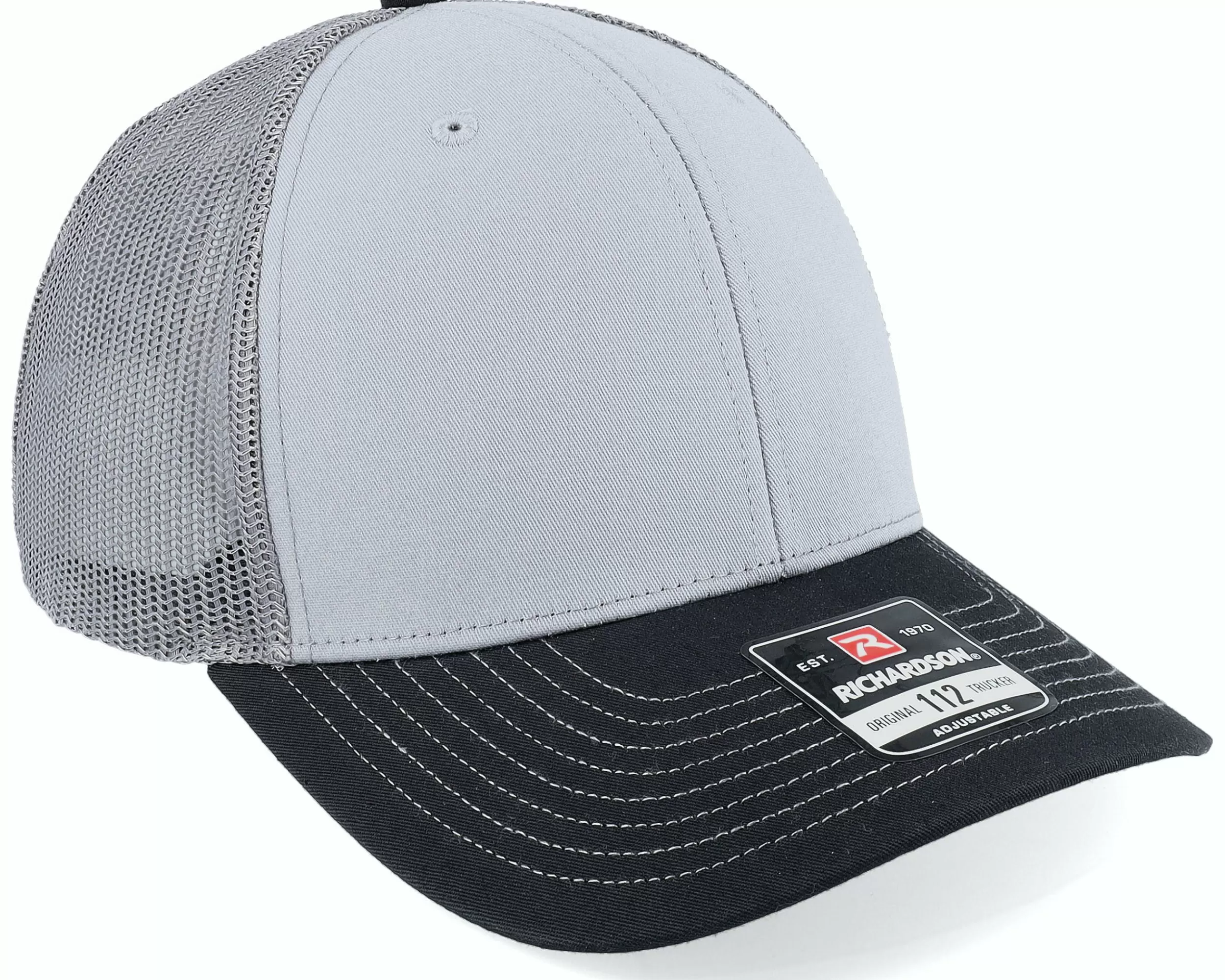 Richardson 112 Tri Grey/Charcoal/Black Trucker - -Unisex Trucker