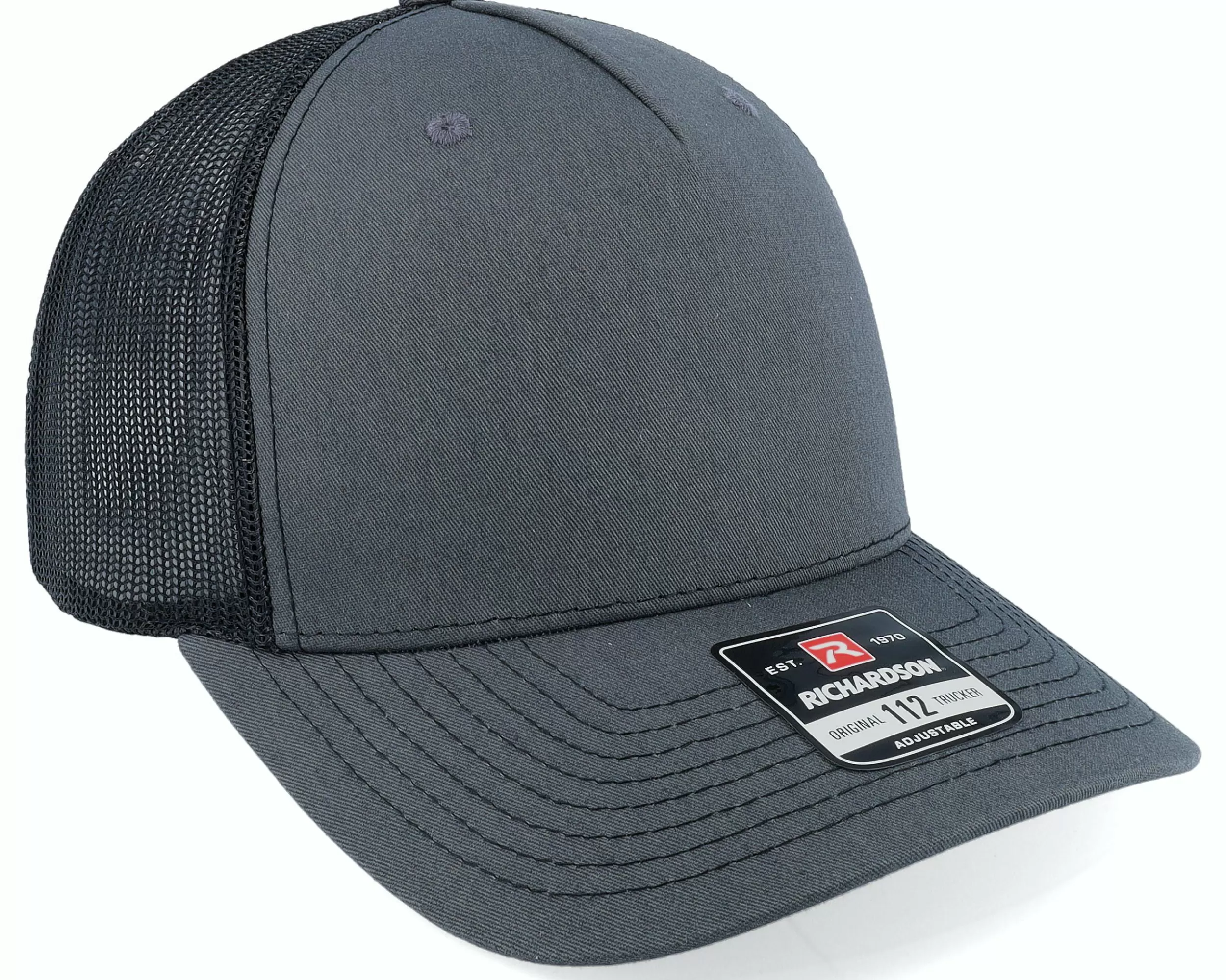 Richardson 112Fp Split Charcoal/Black Trucker - -Unisex Trucker