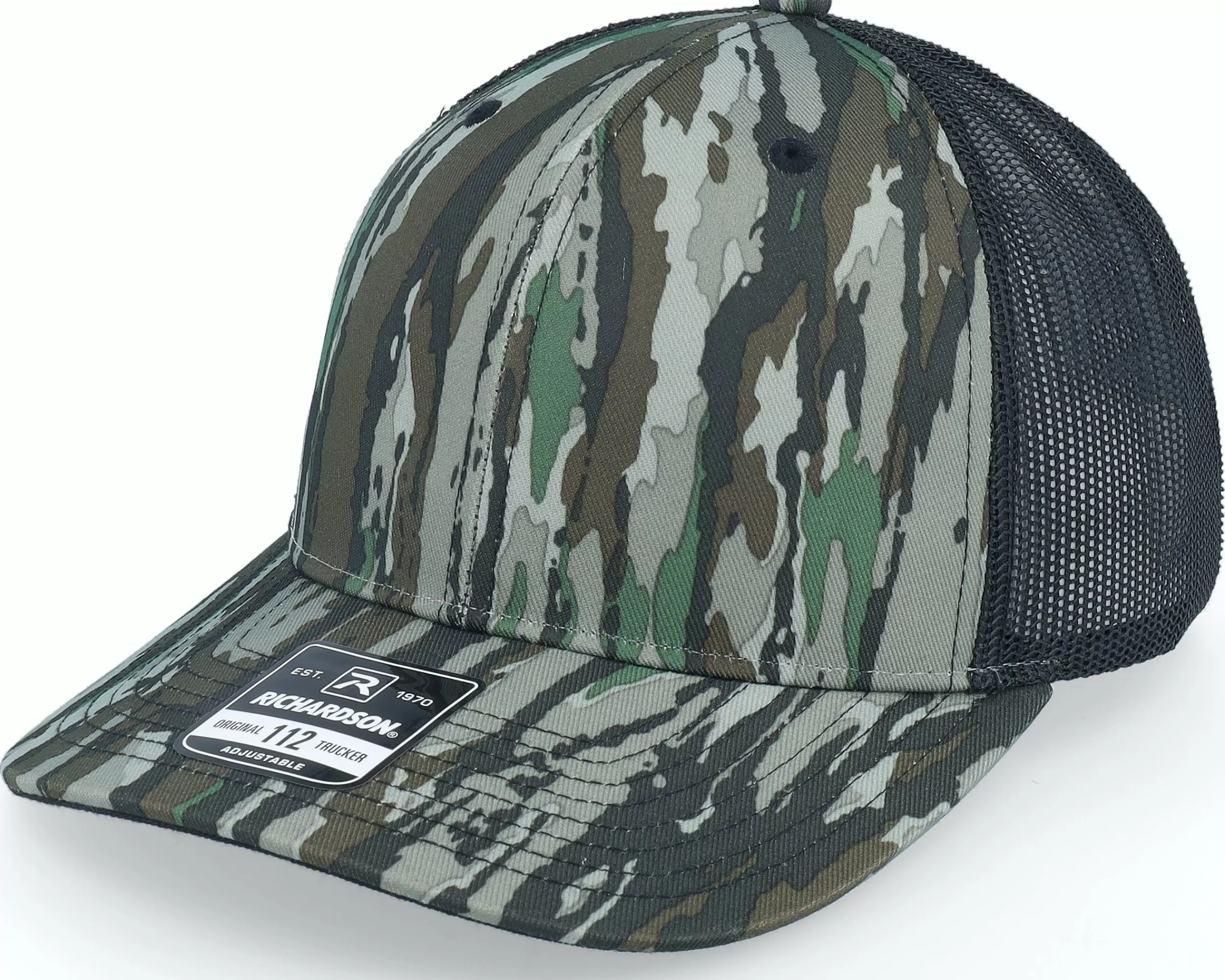 Richardson 112P Realtree Original/Black Trucker - -Unisex Trucker