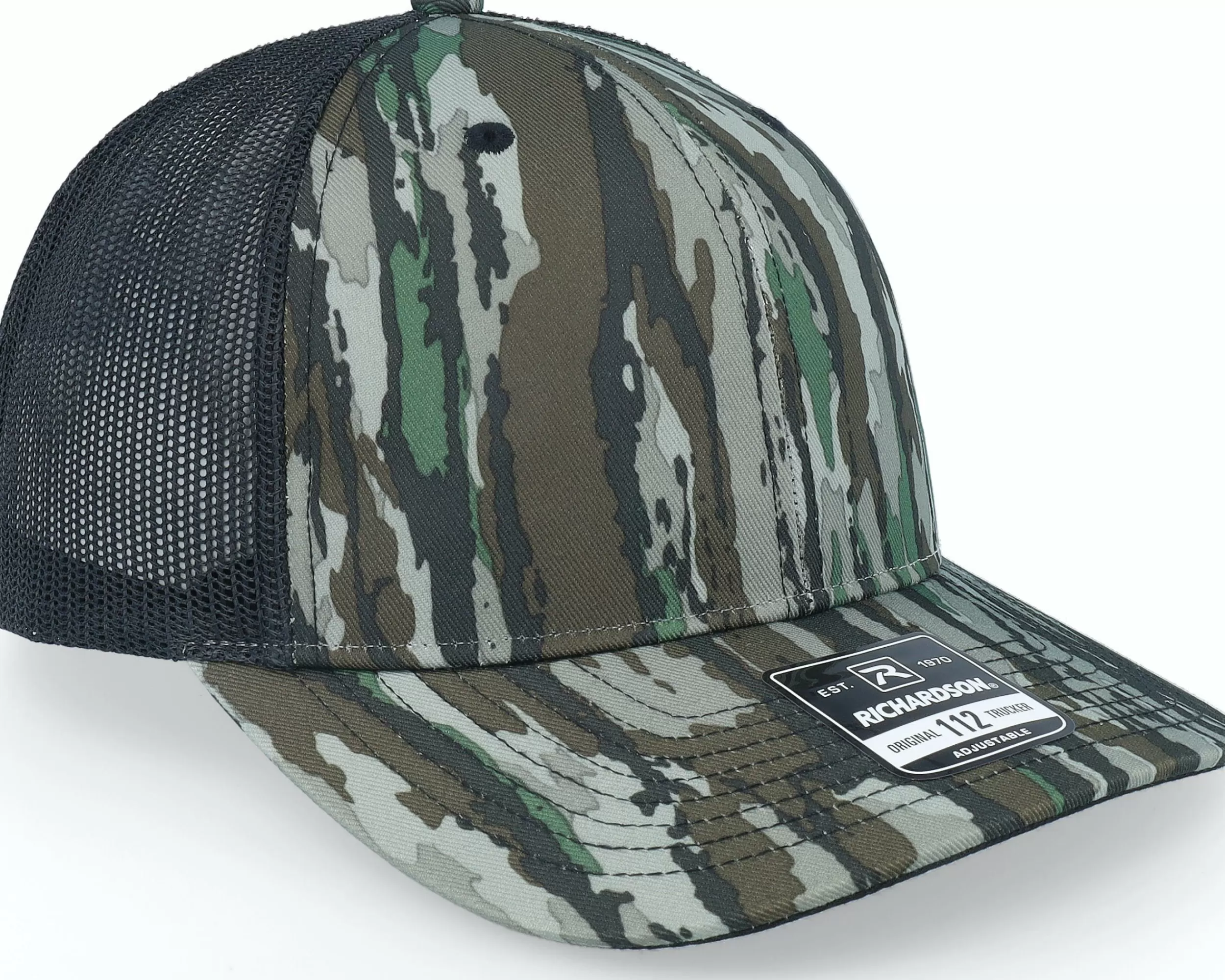 Richardson 112P Realtree Original/Black Trucker - -Unisex Trucker