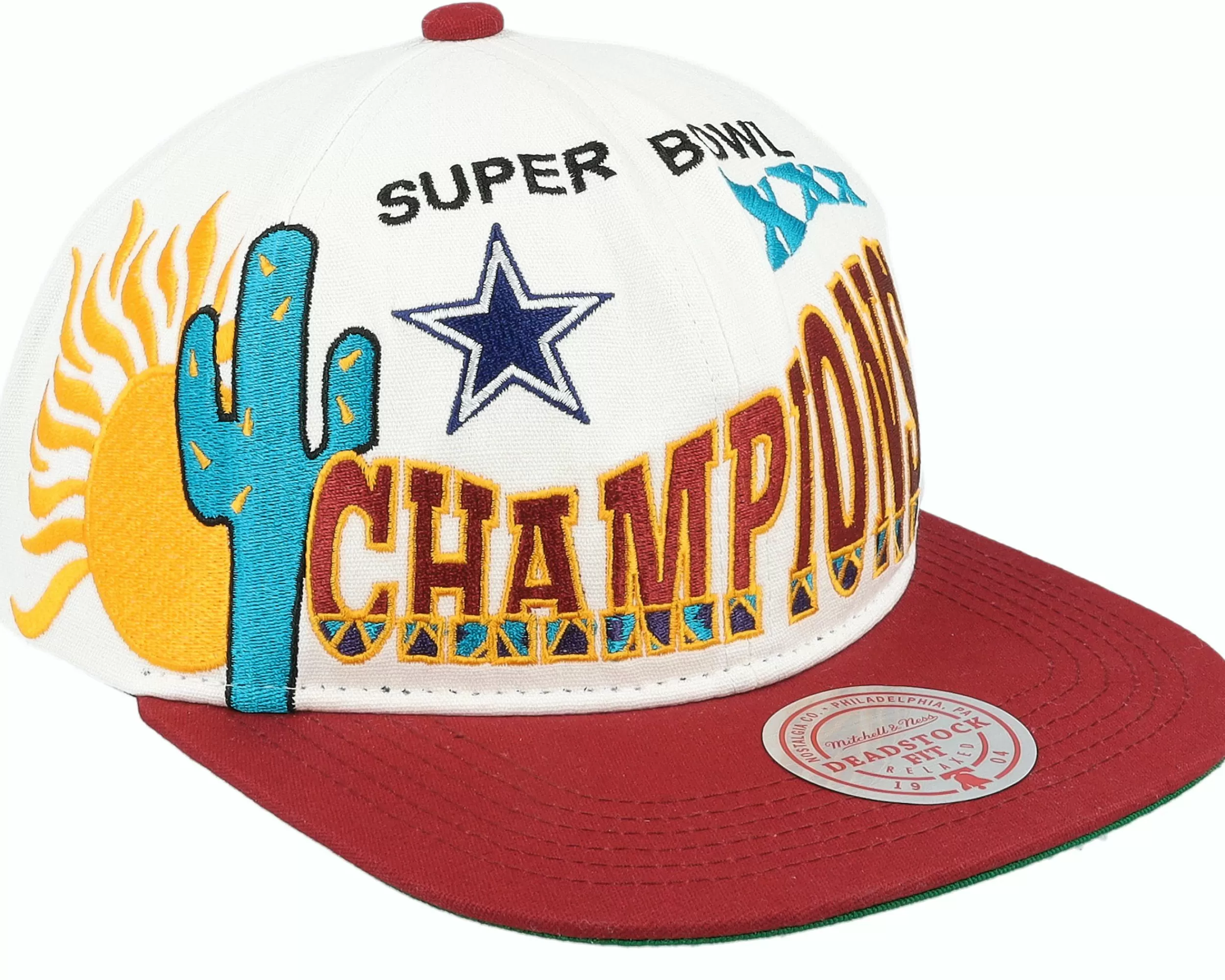 Mitchell & Ness 30 Champs Off White/Red Snapback - -Unisex Snapback