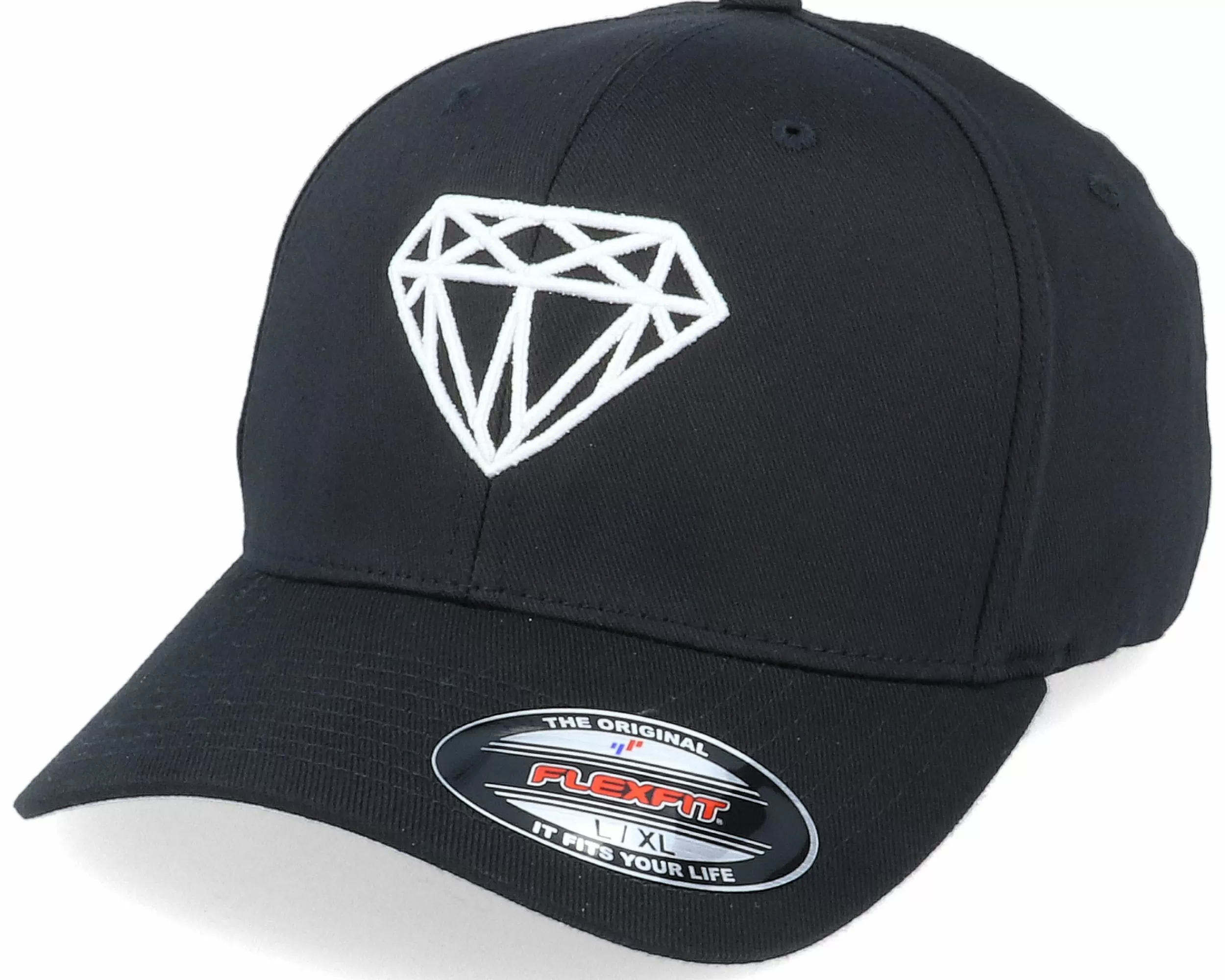 Iconic 3D Diamond Black Flexfit - -Unisex Flexfit