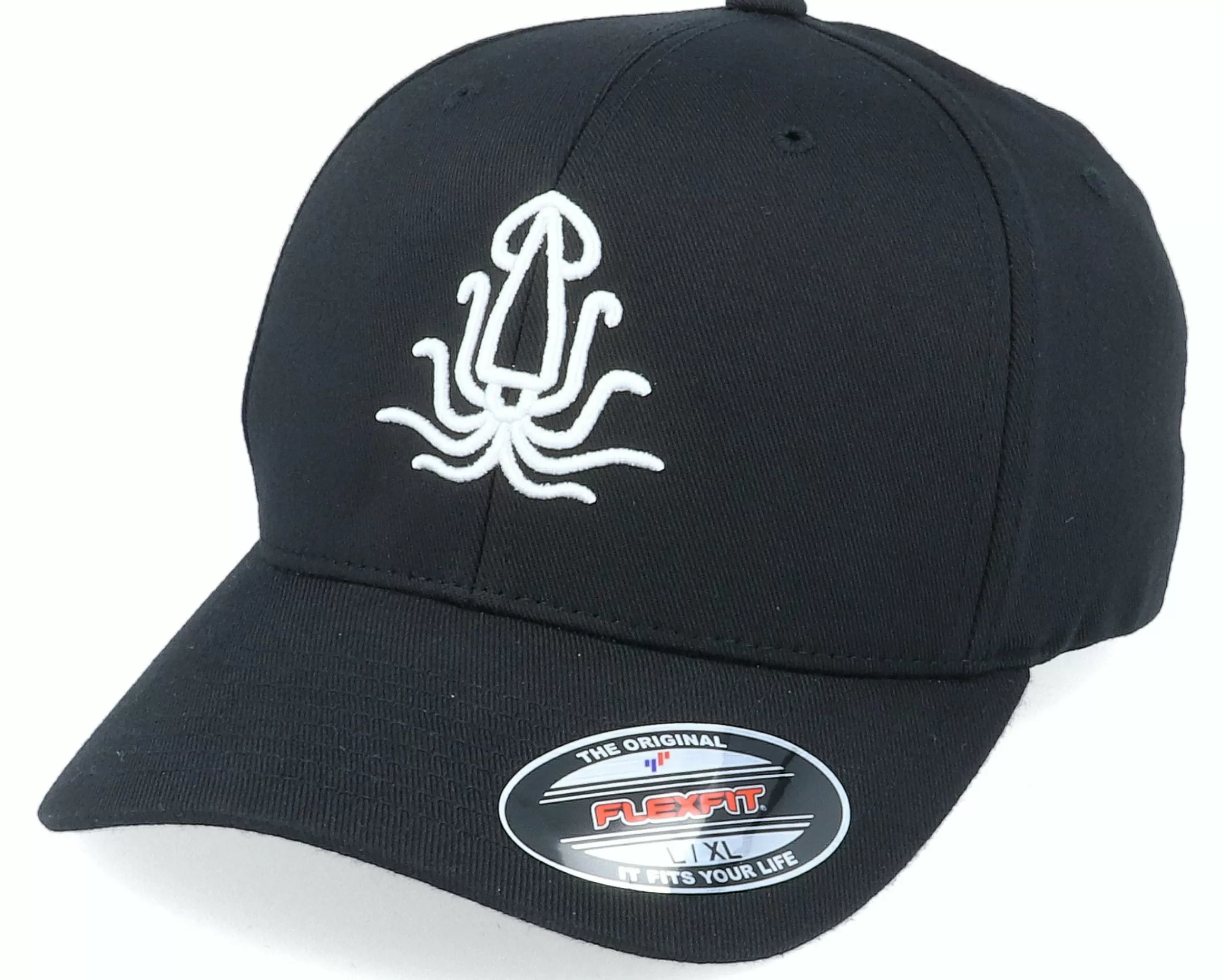 Iconic 3D Squid Black Flexfit - -Unisex Flexfit