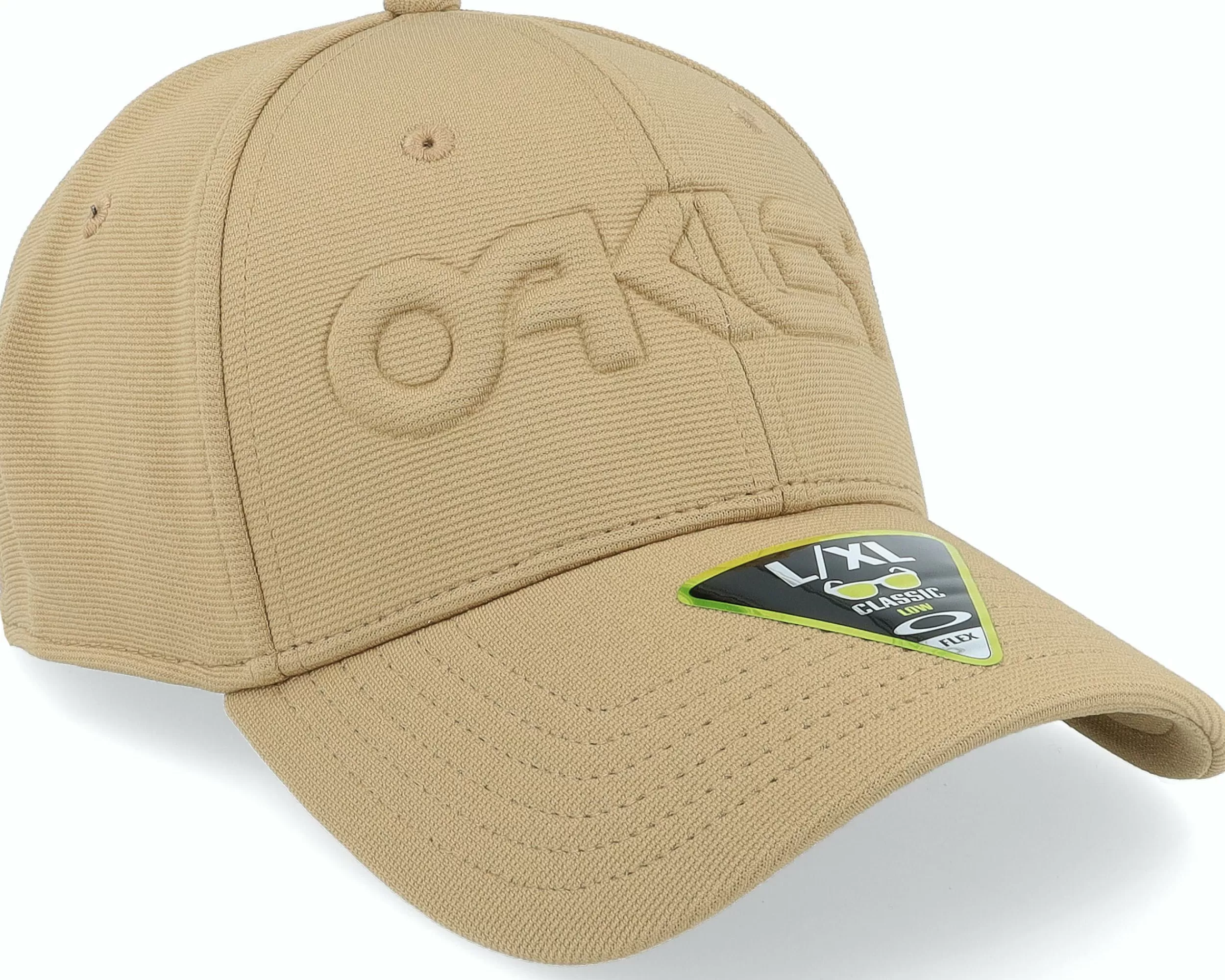 Oakley 6 Panel Stretch Hat Embossed Coyote Flexfit - -Unisex Flexfit