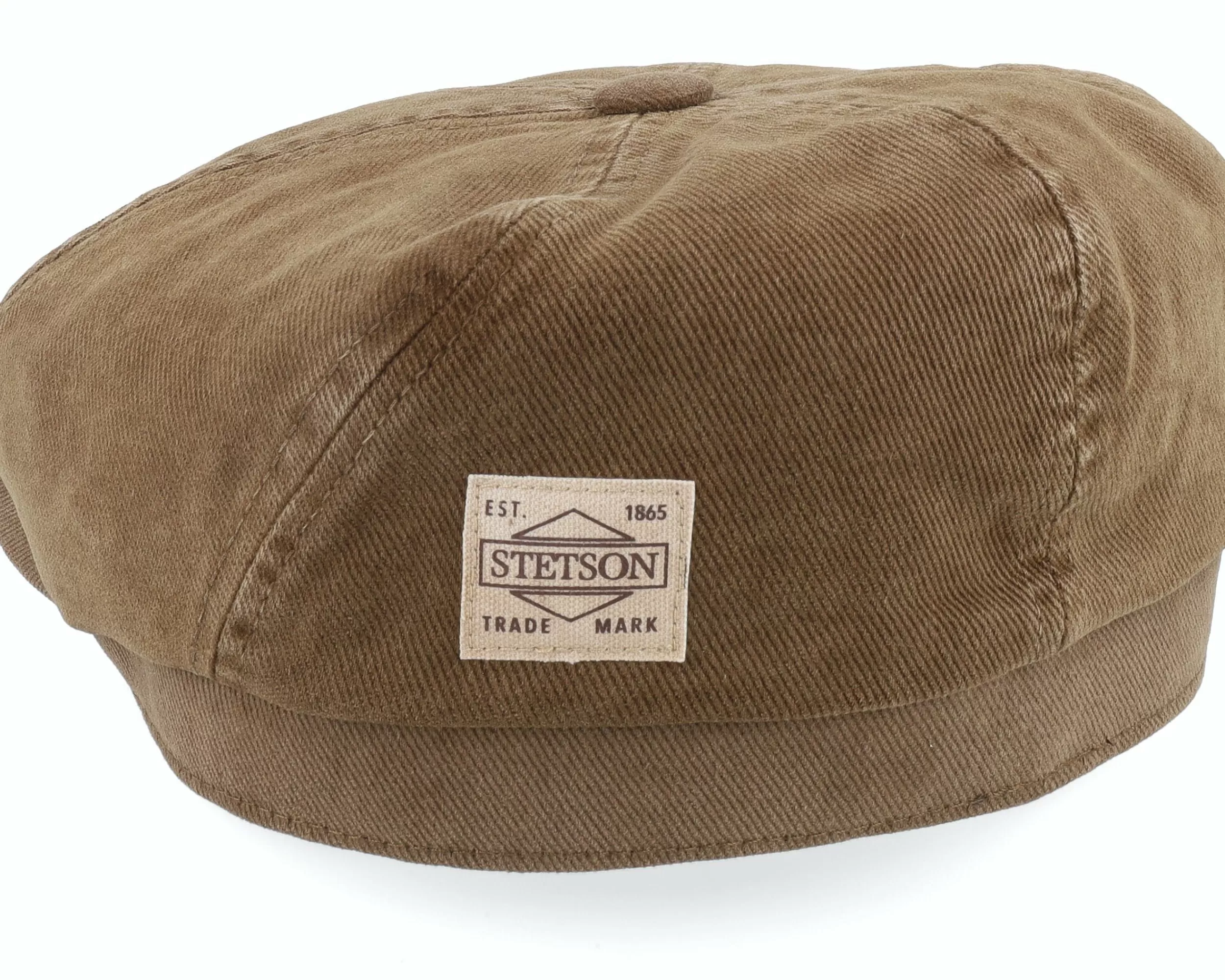 Stetson 6-Panel Cap Soft Cotton Brown Flat Cap - -Unisex Flat Caps