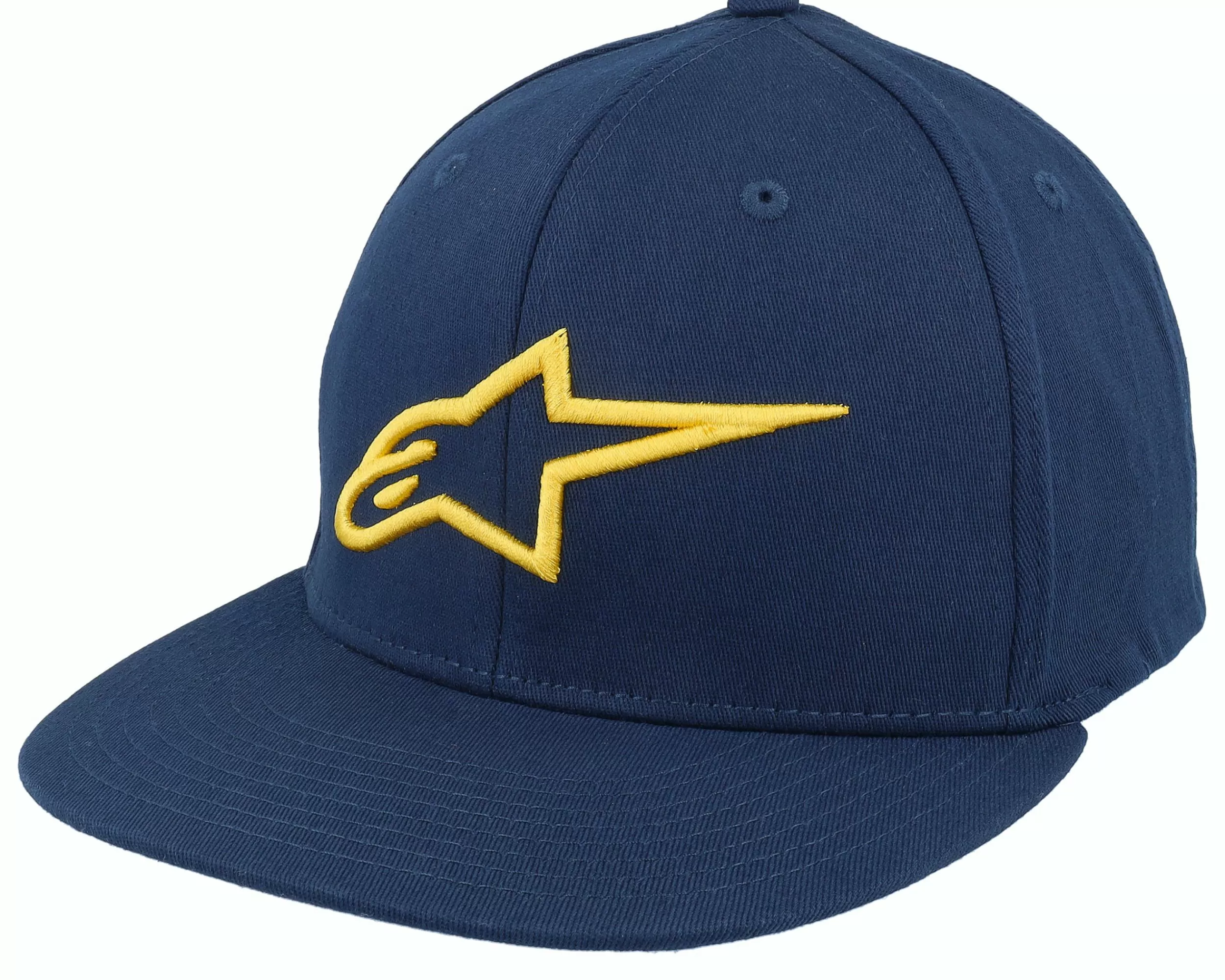 Alpinestars Ageless Flat Hat Navy/Gold Fitted - -Unisex Fitted