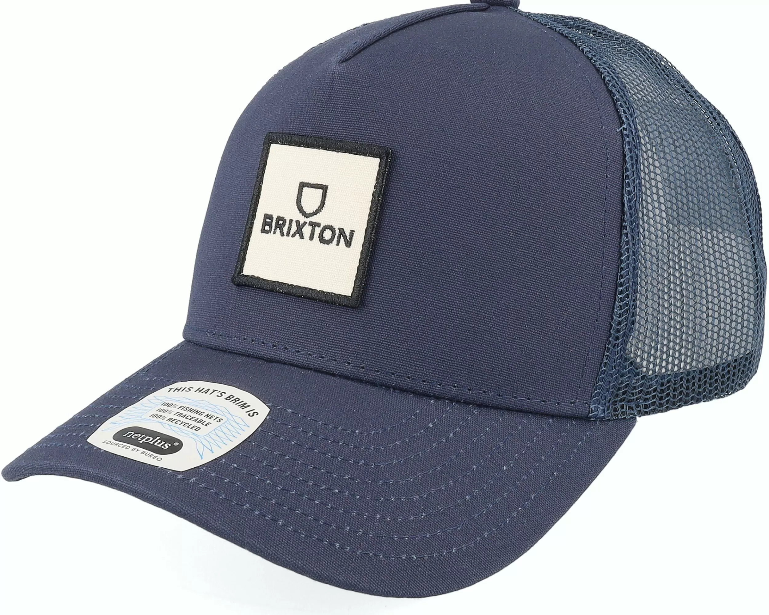 Brixton Alpha Block X C Washed Navy/Washed Navy Trucker - -Unisex Trucker