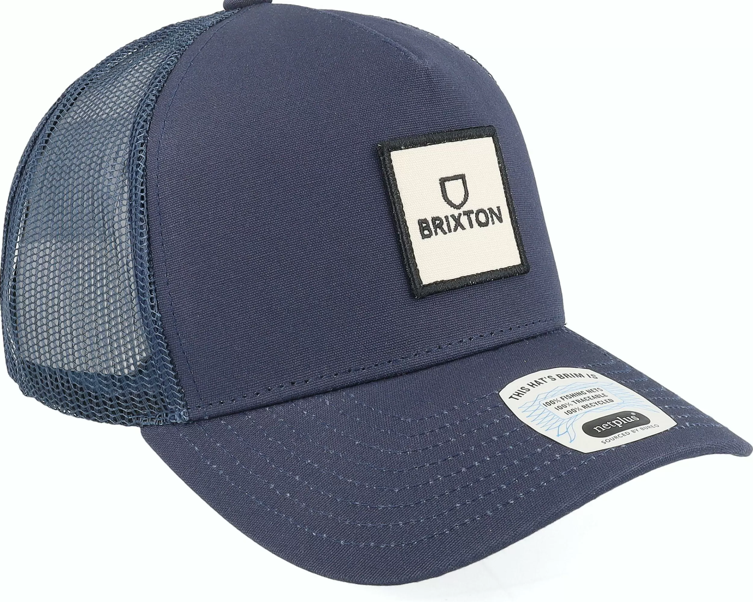 Brixton Alpha Block X C Washed Navy/Washed Navy Trucker - -Unisex Trucker