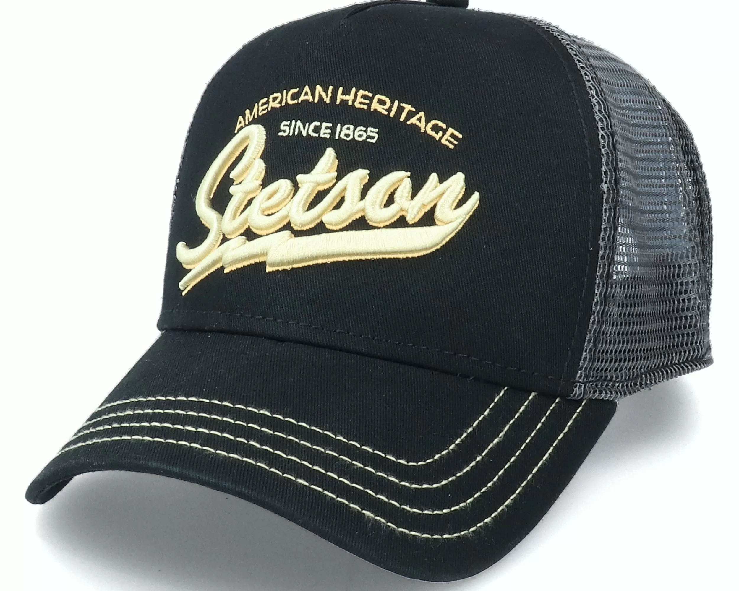 Stetson American Heritage Classic Black Trucker - -Unisex Trucker