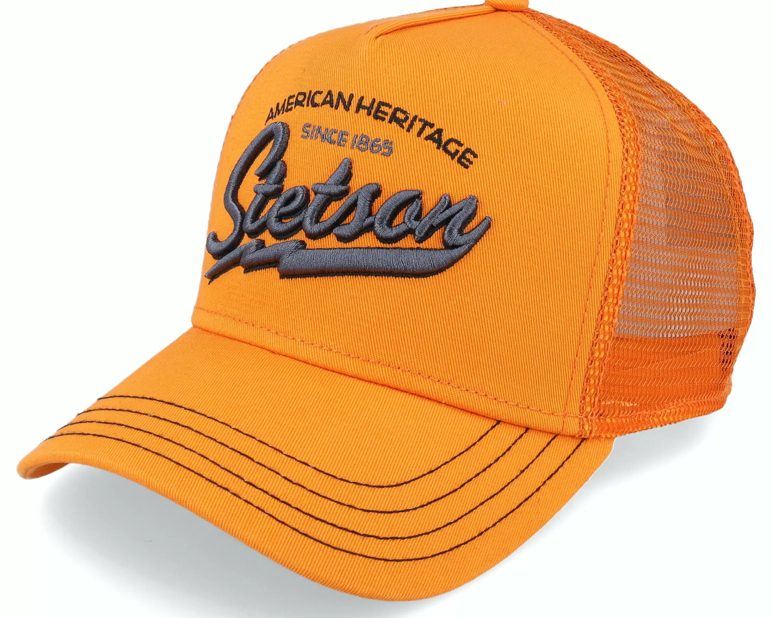 Stetson American Heritage Classic Orange Trucker - -Unisex Trucker