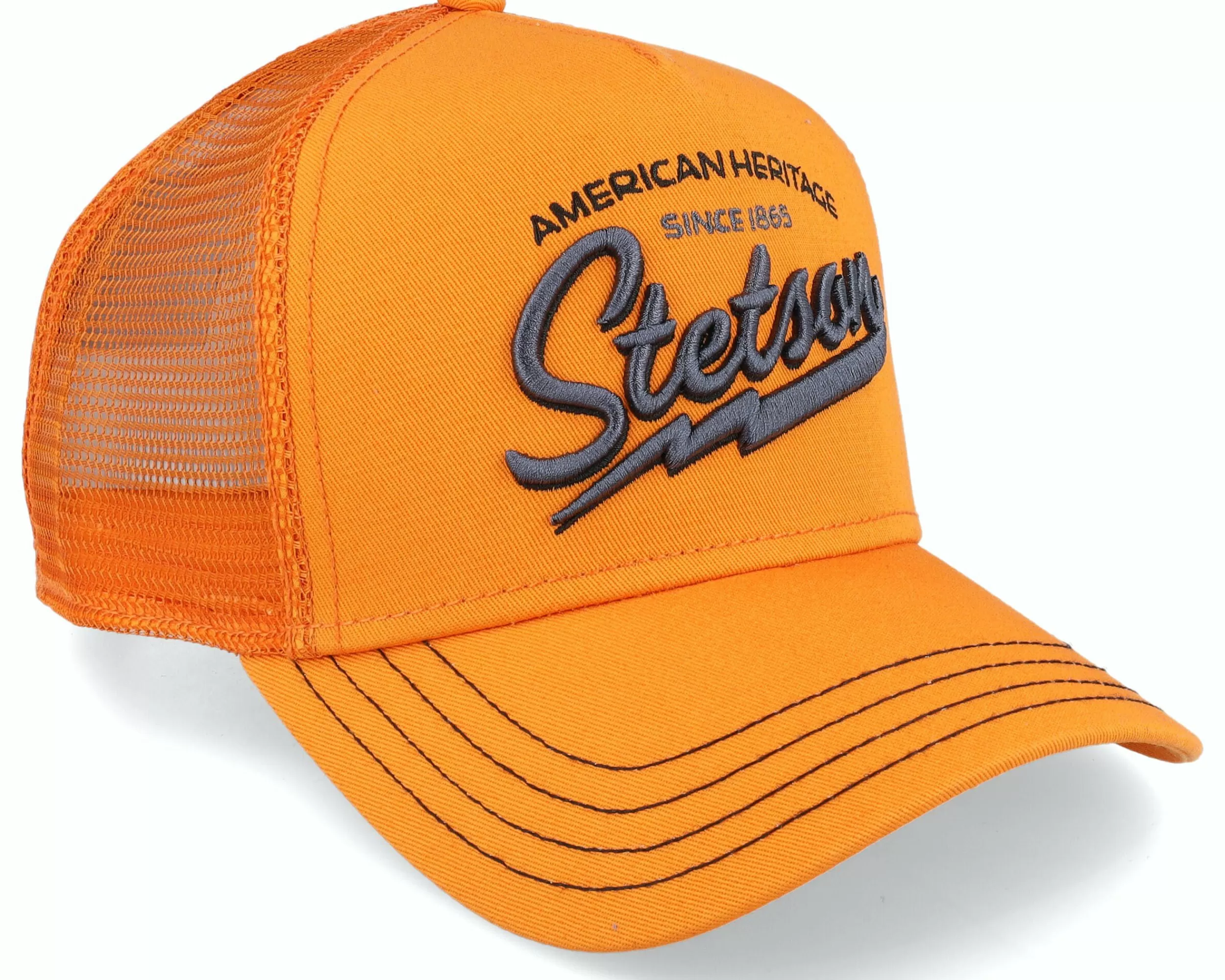 Stetson American Heritage Classic Orange Trucker - -Unisex Trucker