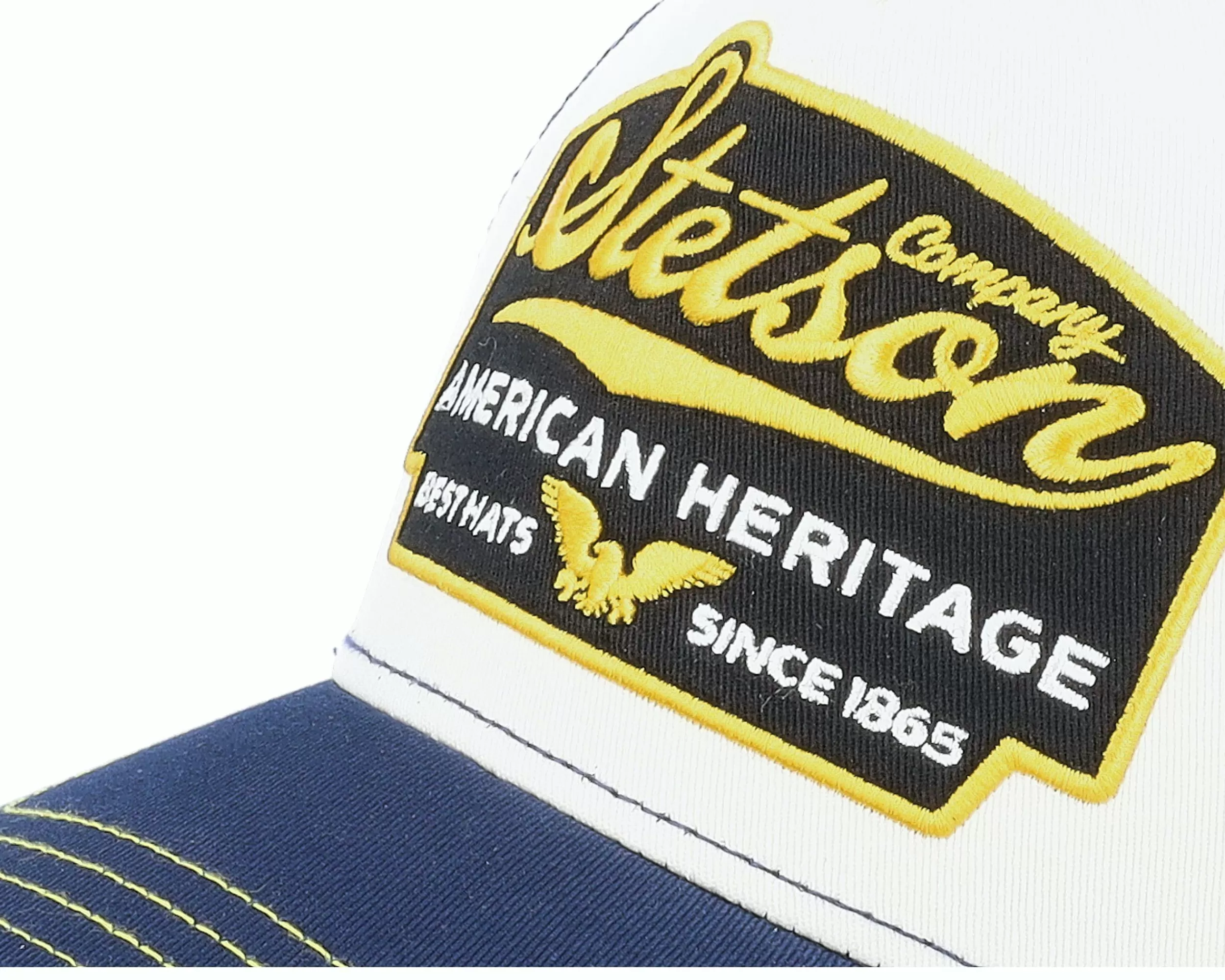Stetson American Heritage White/Navy Trucker - -Unisex Trucker