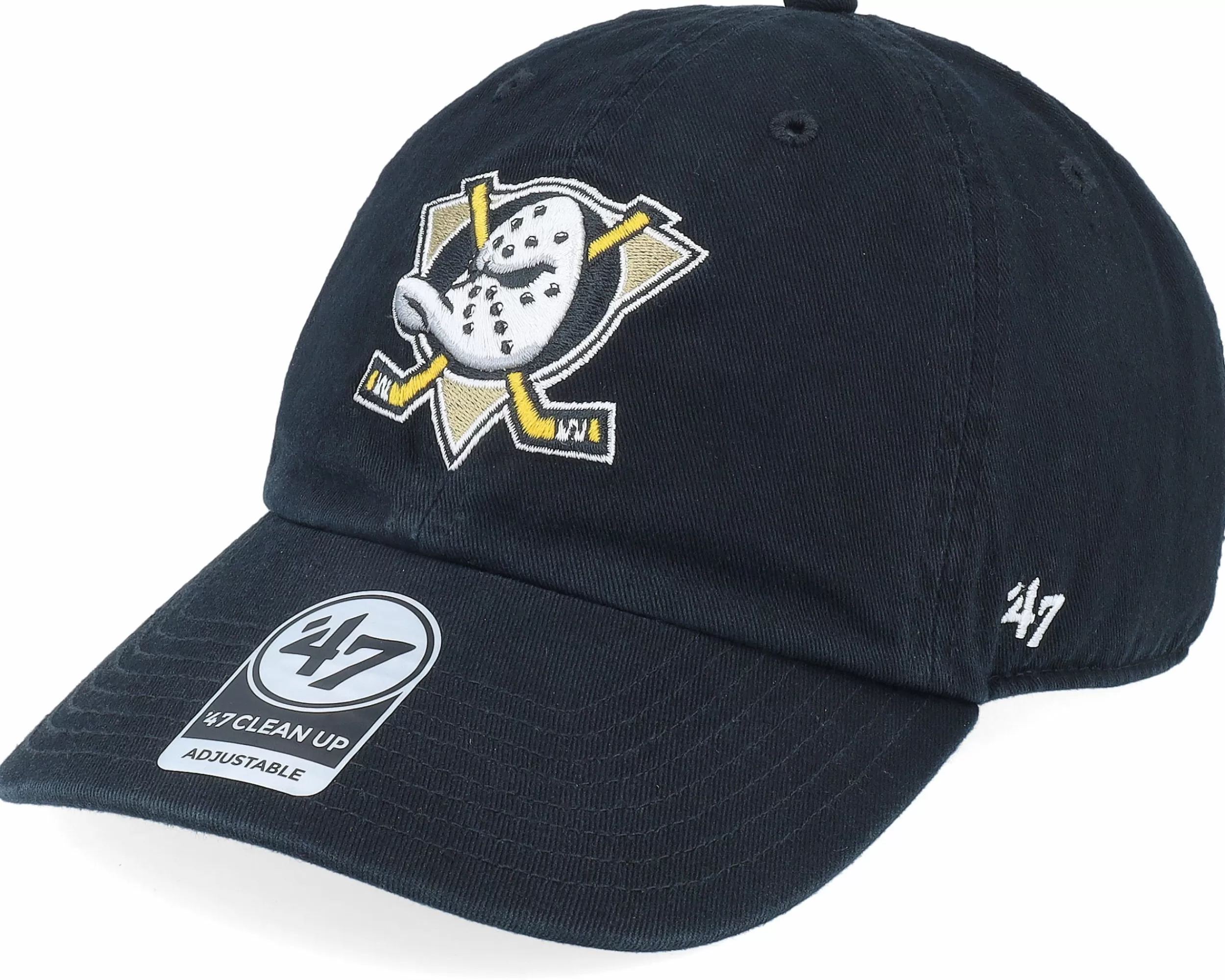 47 Brand Anaheim Ducks Clean Up Black/White Adjustable - -Unisex Dad Cap