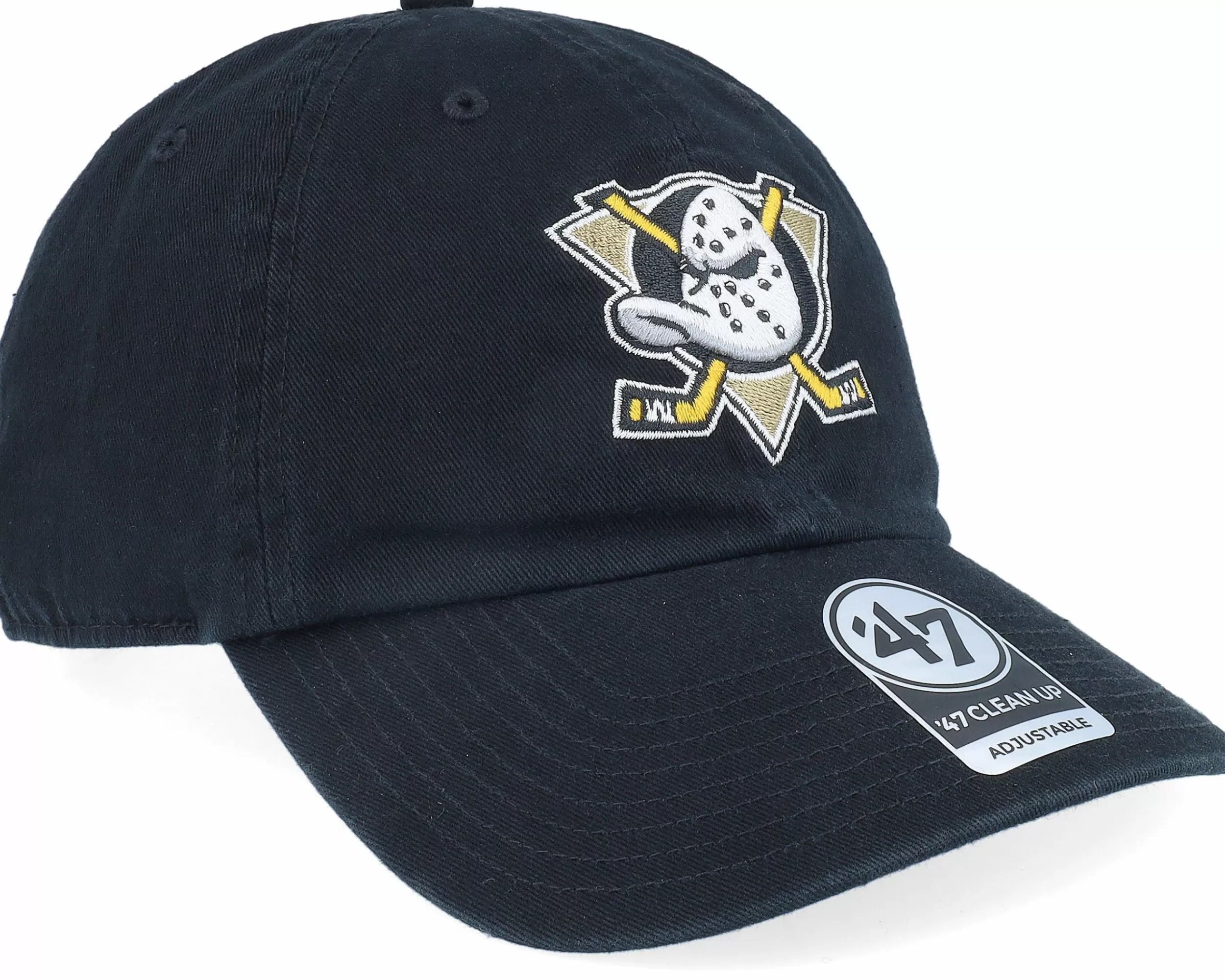 47 Brand Anaheim Ducks Clean Up Black/White Adjustable - -Unisex Dad Cap