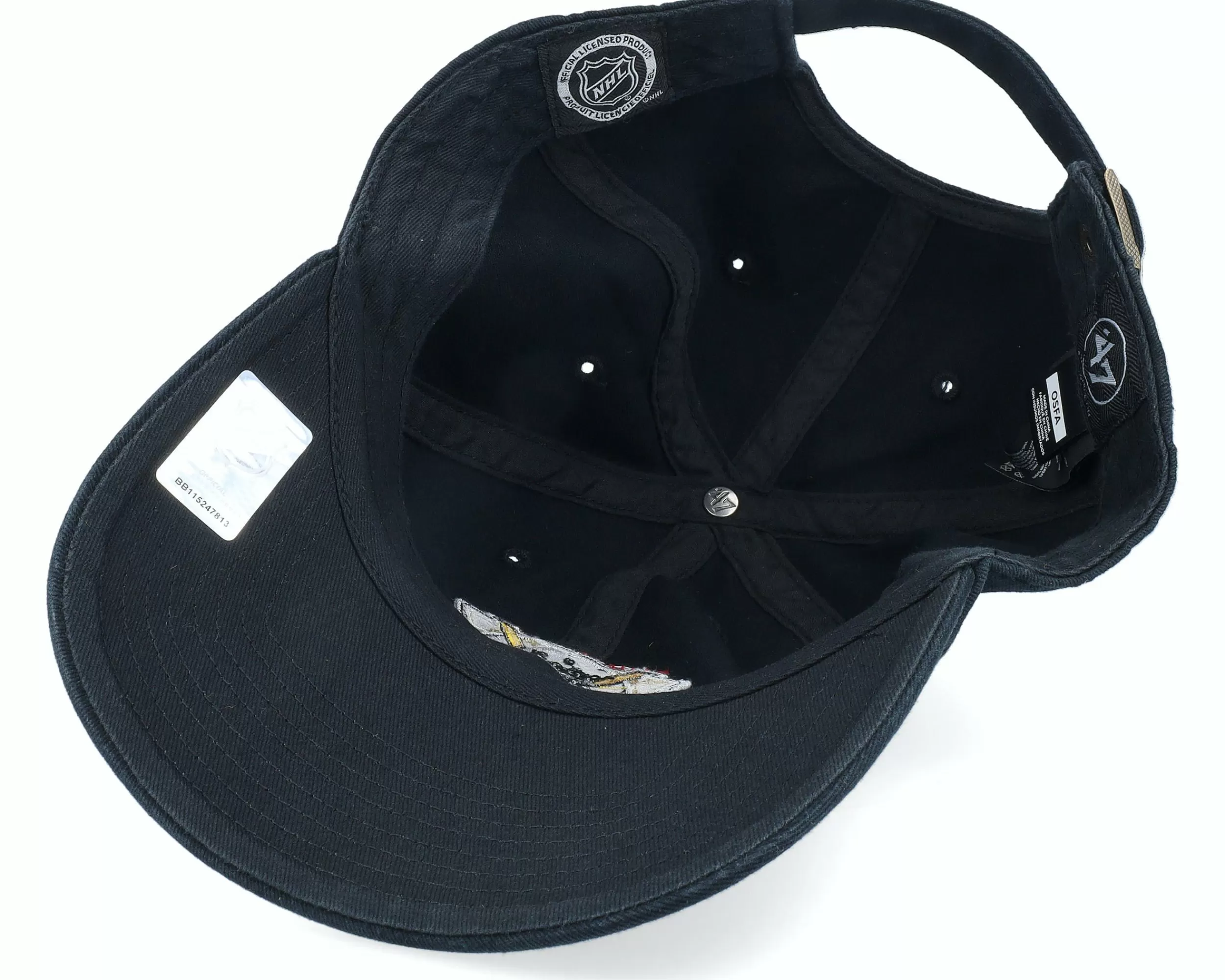 47 Brand Anaheim Ducks Clean Up Black/White Adjustable - -Unisex Dad Cap