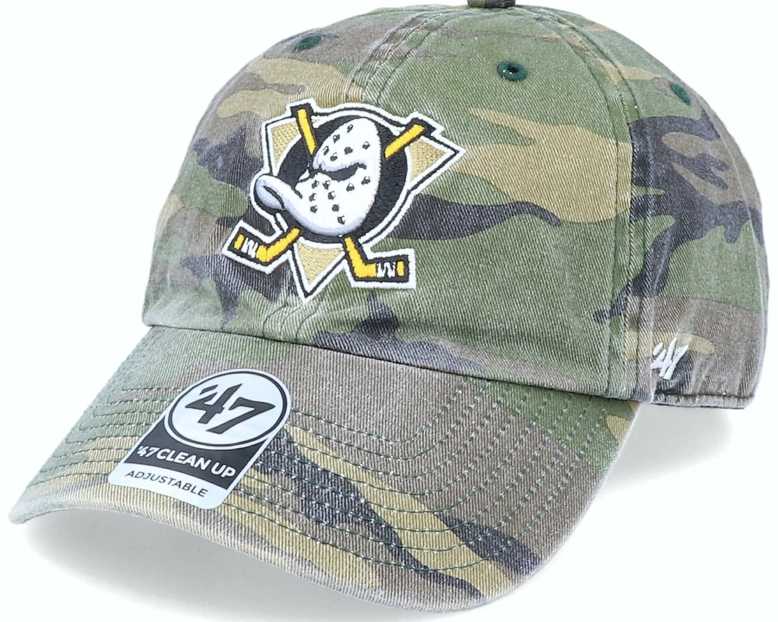 47 Brand Anaheim Ducks Clean Up Unwashed Camo Adjustable - -Unisex Dad Cap