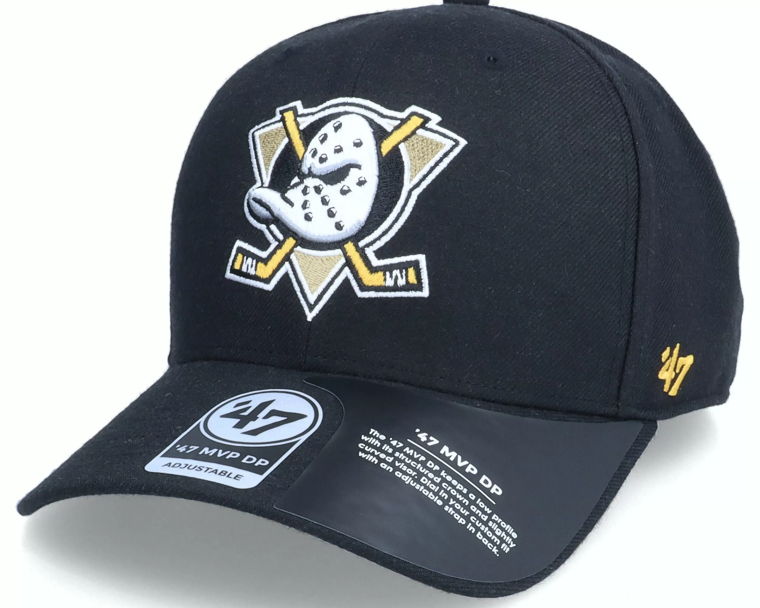 47 Brand Anaheim Ducks Cold Zone Mvp Dp Black Adjustable - -Unisex Adjustable