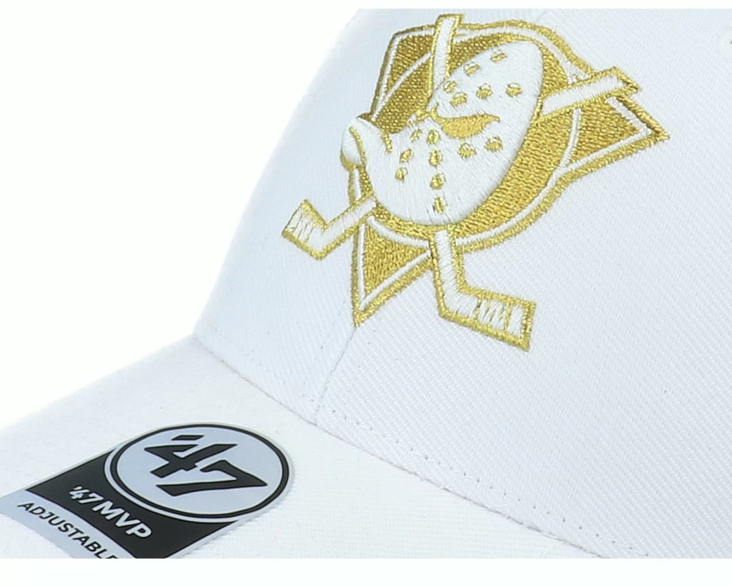 47 Brand Anaheim Ducks Metallic Snap Mvp White/Gold Adjustable - -Unisex Adjustable