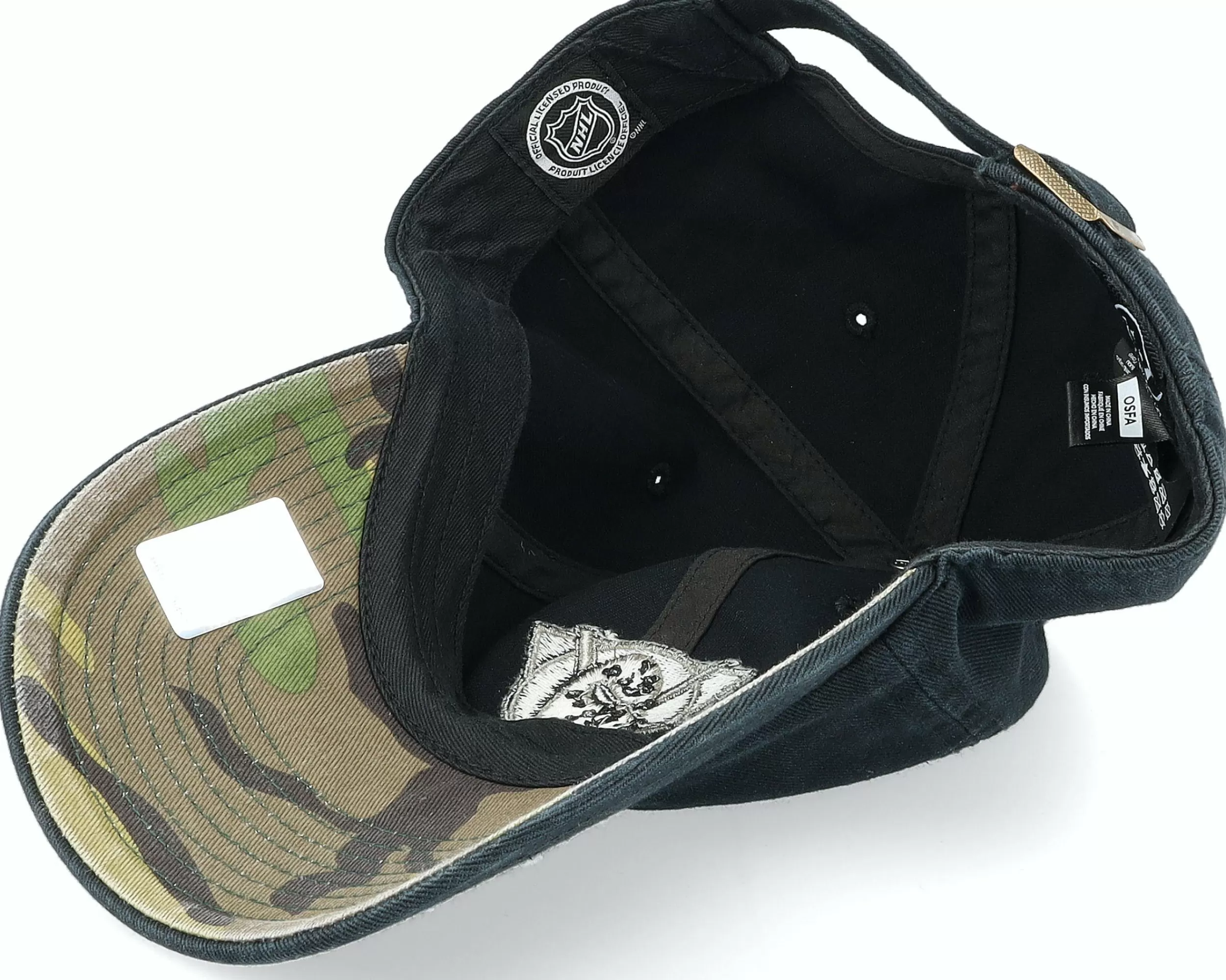 47 Brand Anaheim Ducks Nhl Ballpark Camo '47 Clean Up Black Dad Cap - -Unisex Dad Cap