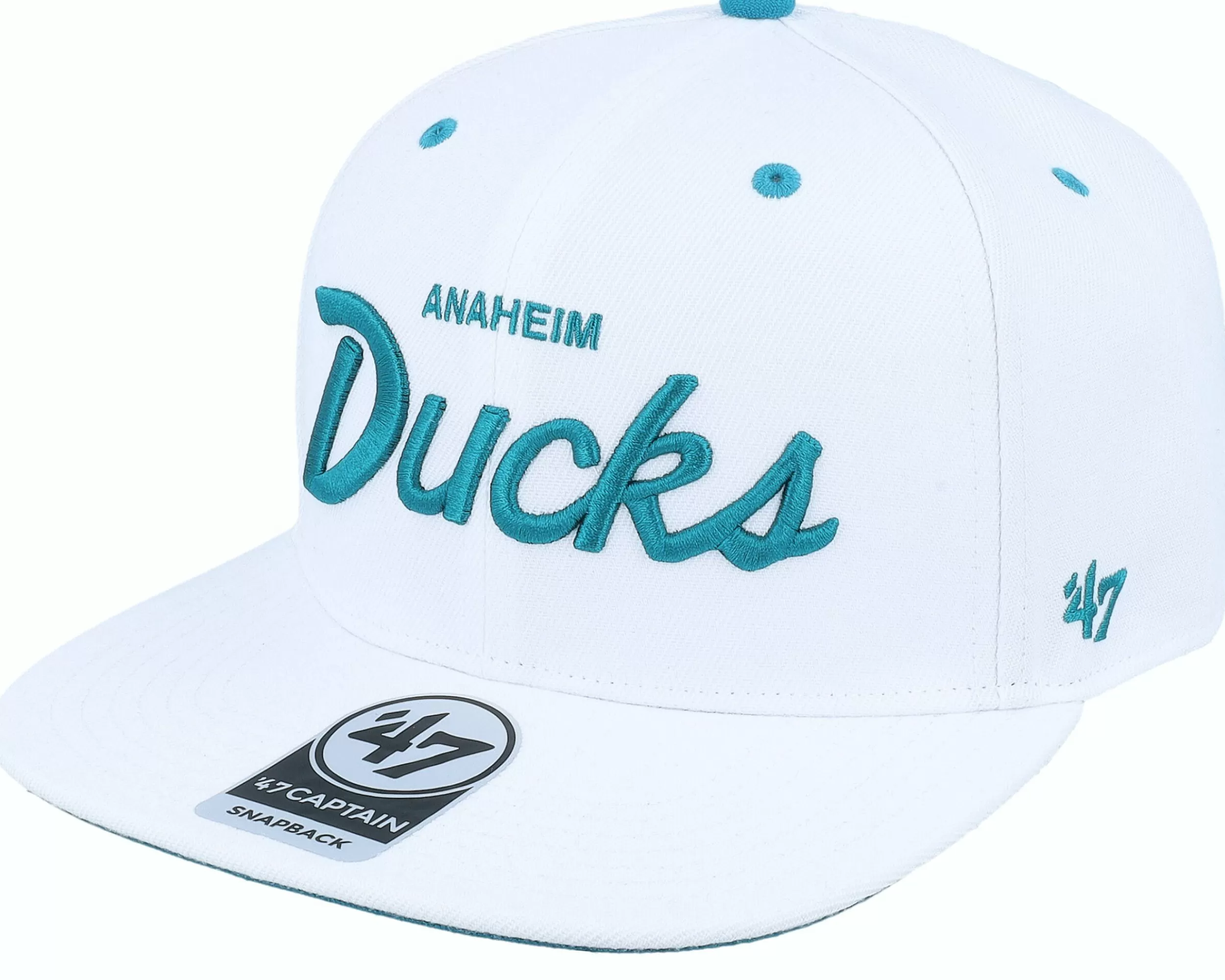 47 Brand Anaheim Ducks Nhl Crosstown Pop '47 Cap White Snapback - -Unisex Snapback