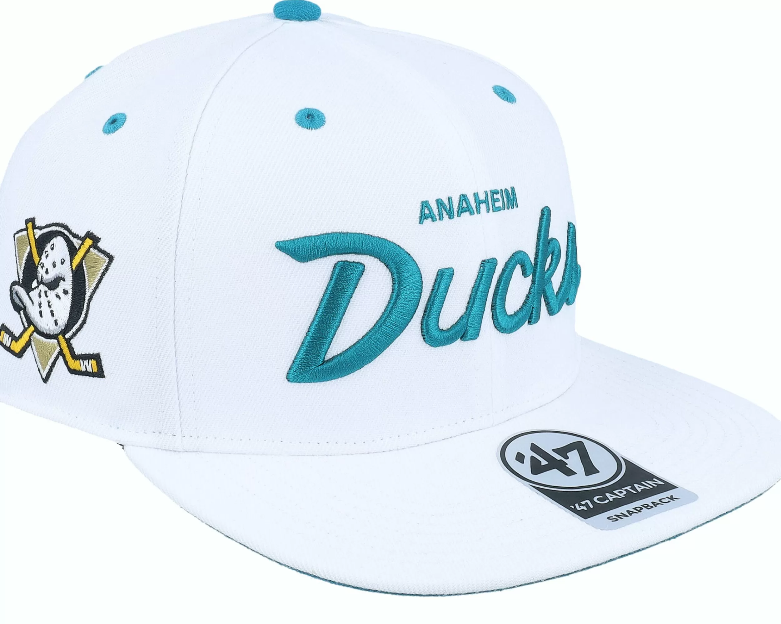 47 Brand Anaheim Ducks Nhl Crosstown Pop '47 Cap White Snapback - -Unisex Snapback