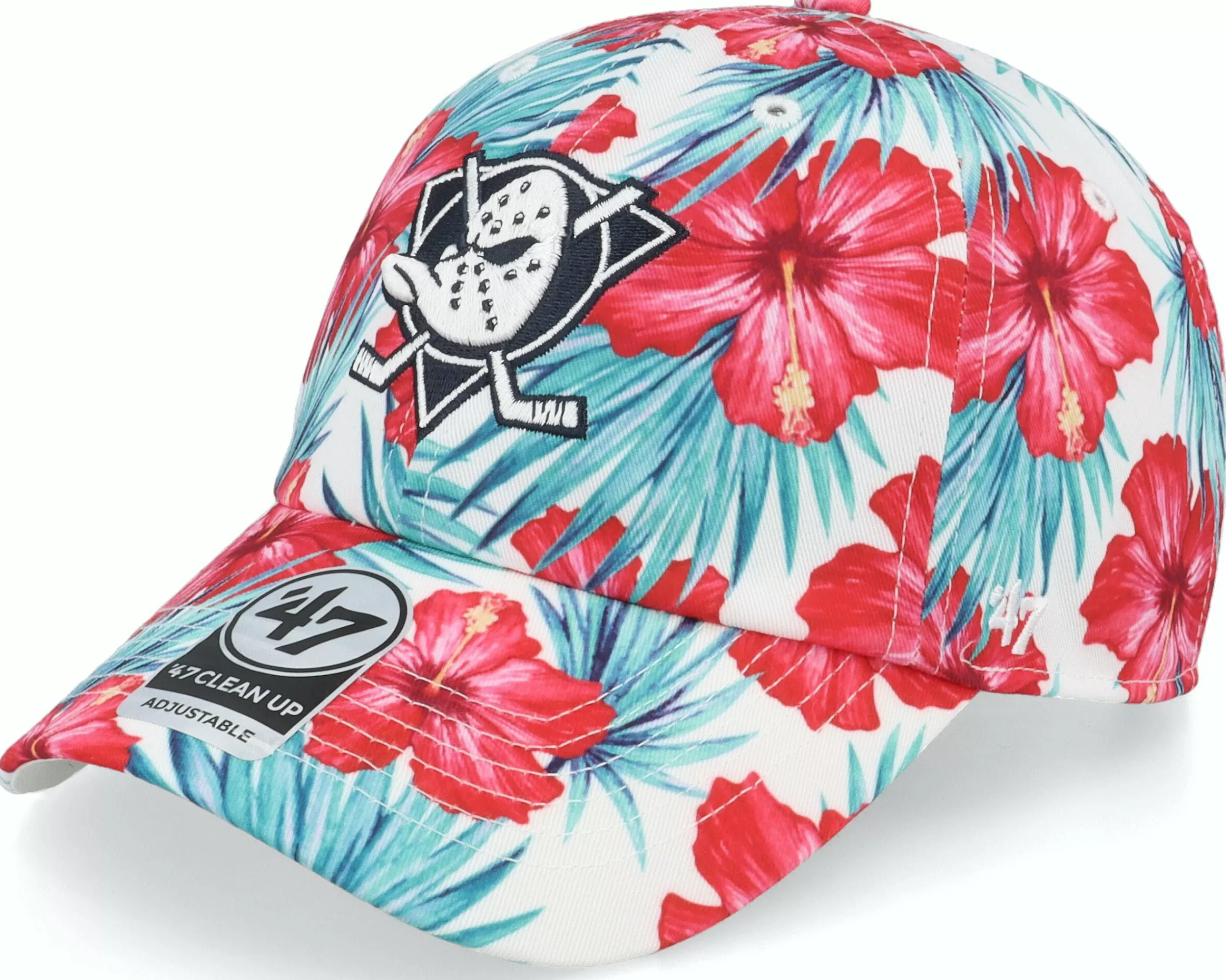 47 Brand Anaheim Ducks Nhl Sharon Clean Up White Dad Cap - -Unisex Dad Cap