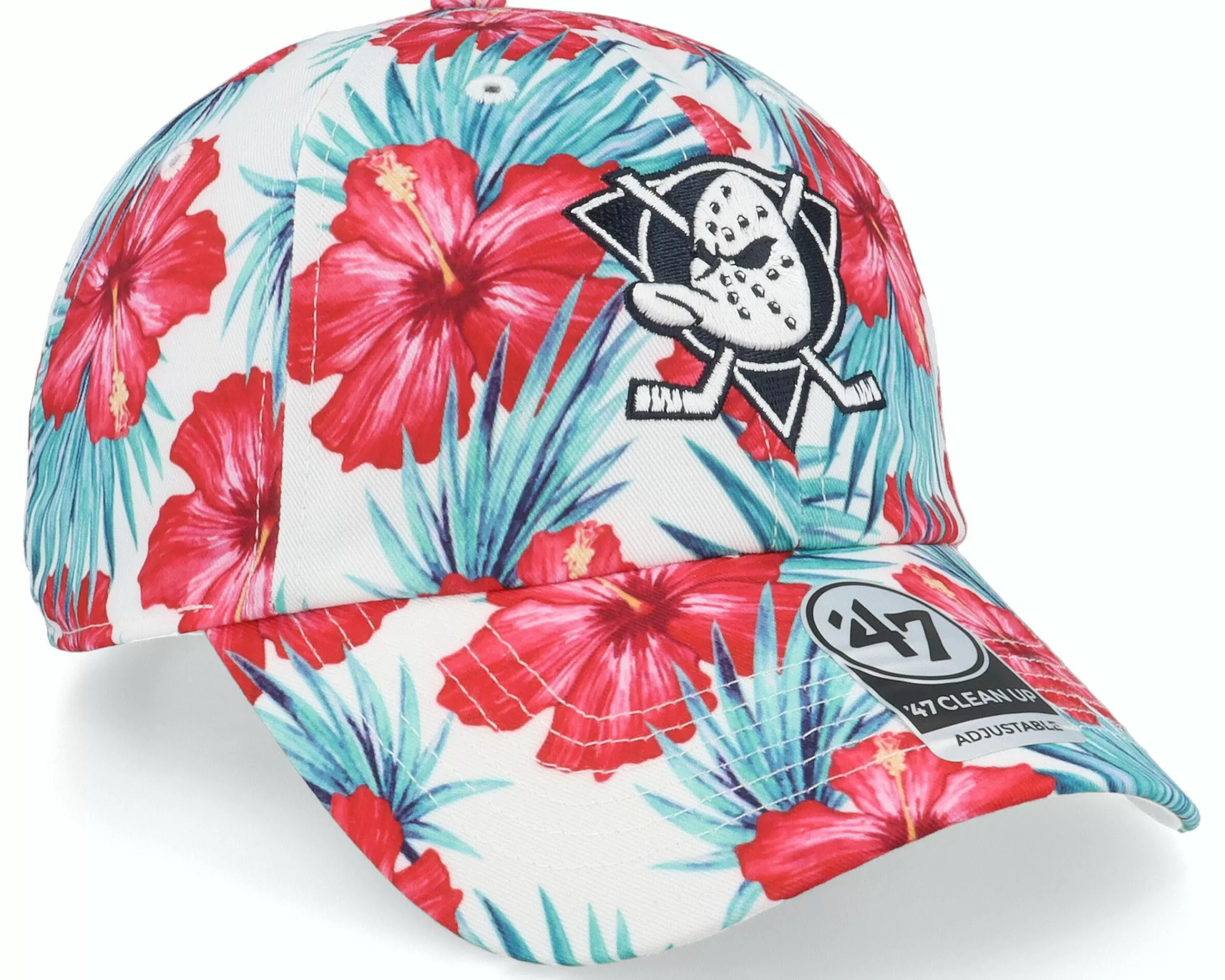 47 Brand Anaheim Ducks Nhl Sharon Clean Up White Dad Cap - -Unisex Dad Cap