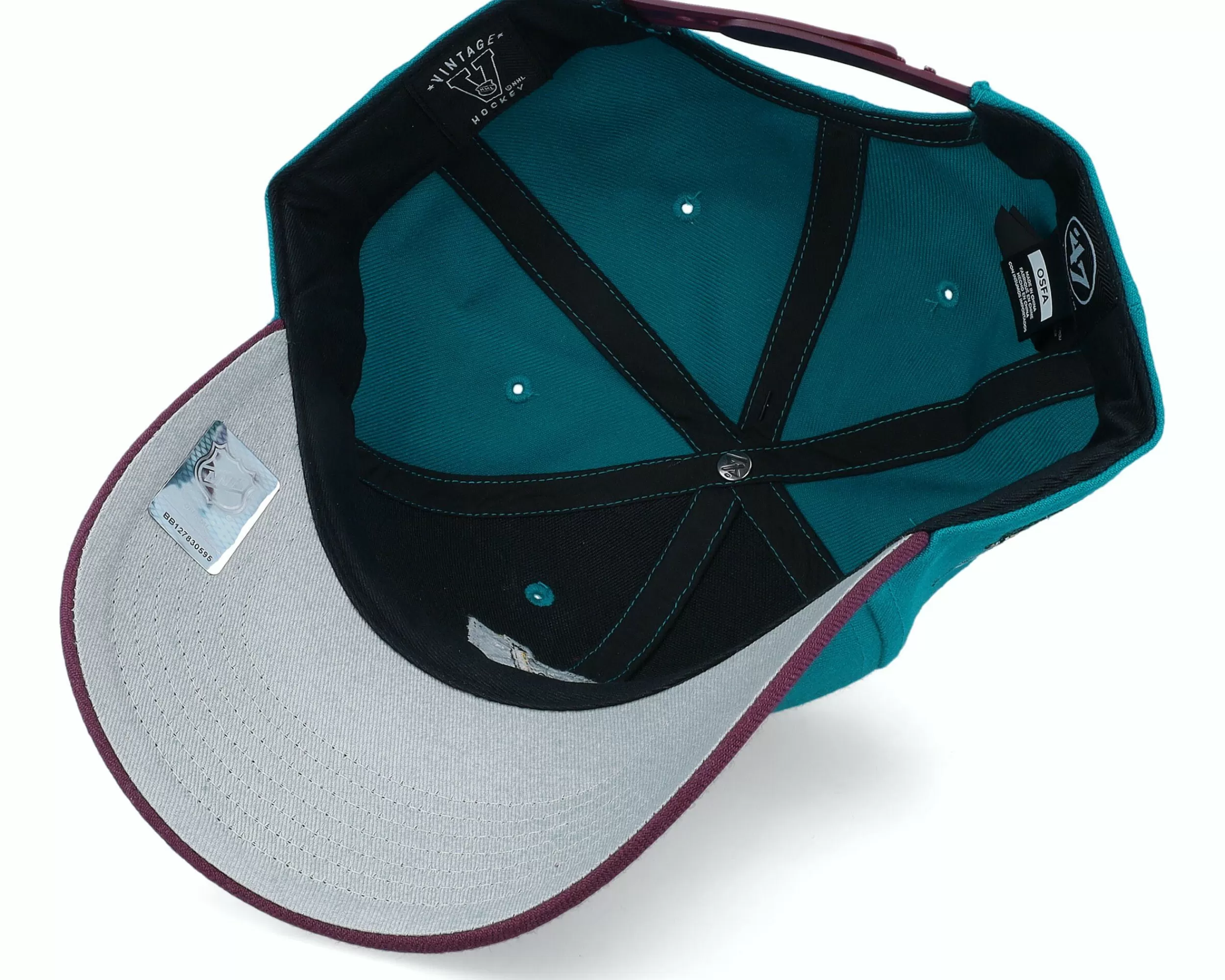 47 Brand Anaheim Ducks Nhl Sure Shot Tt '47 Mvp D. Teal/Purple Adjustable - -Unisex Adjustable