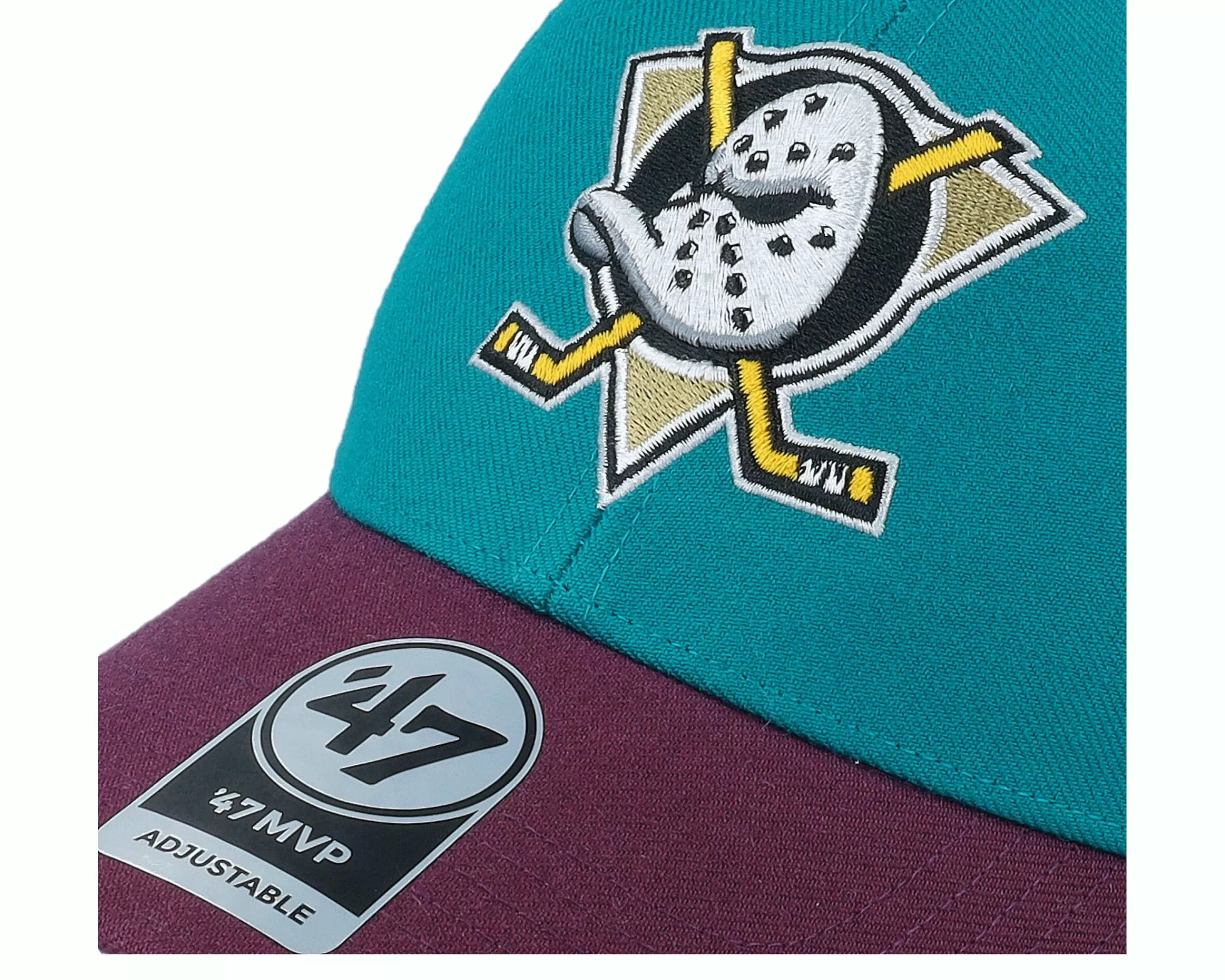 47 Brand Anaheim Ducks Nhl Sure Shot Tt '47 Mvp D. Teal/Purple Adjustable - -Unisex Adjustable