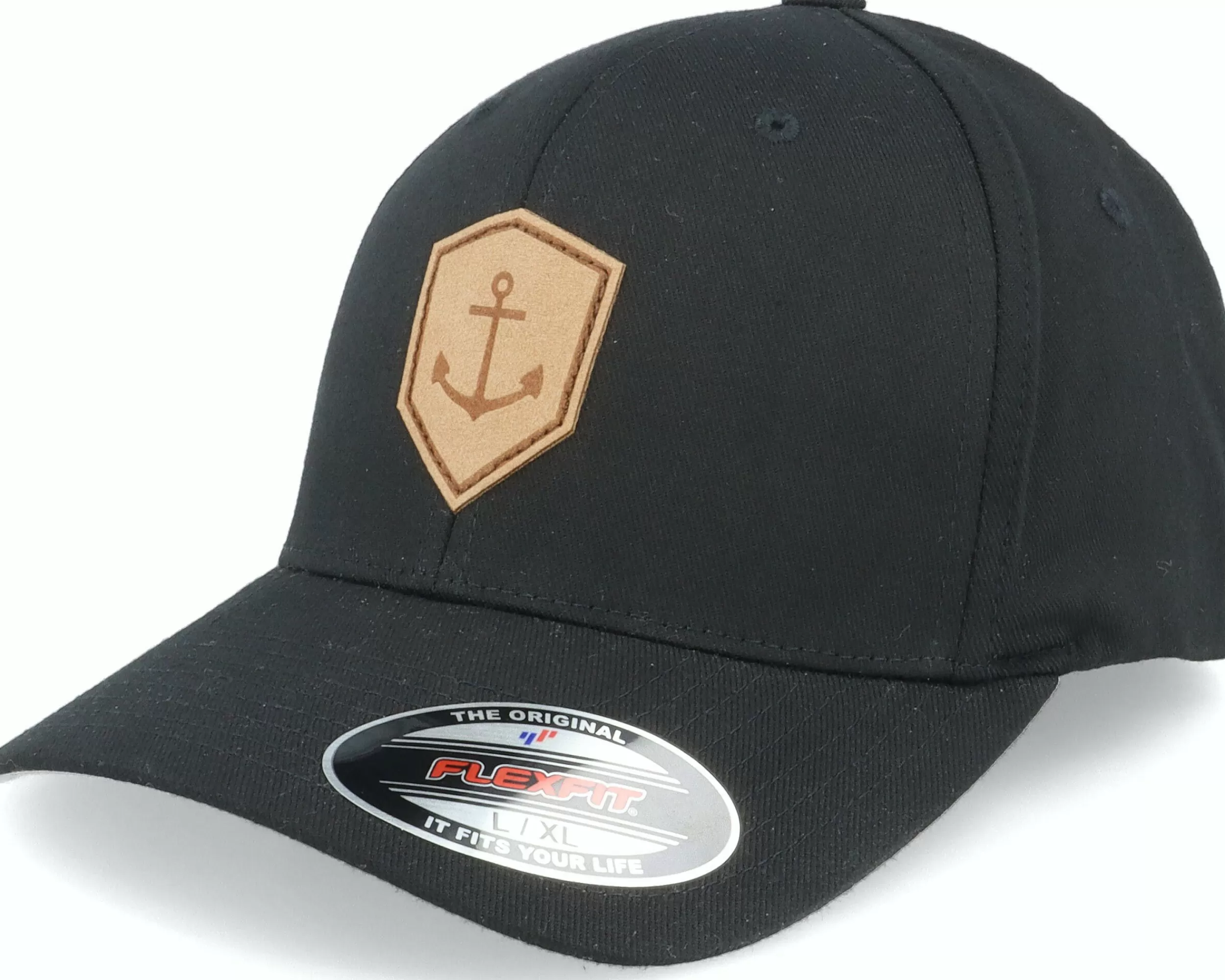 Iconic Anchor Emblem Patch Black Flexfit - -Unisex Flexfit