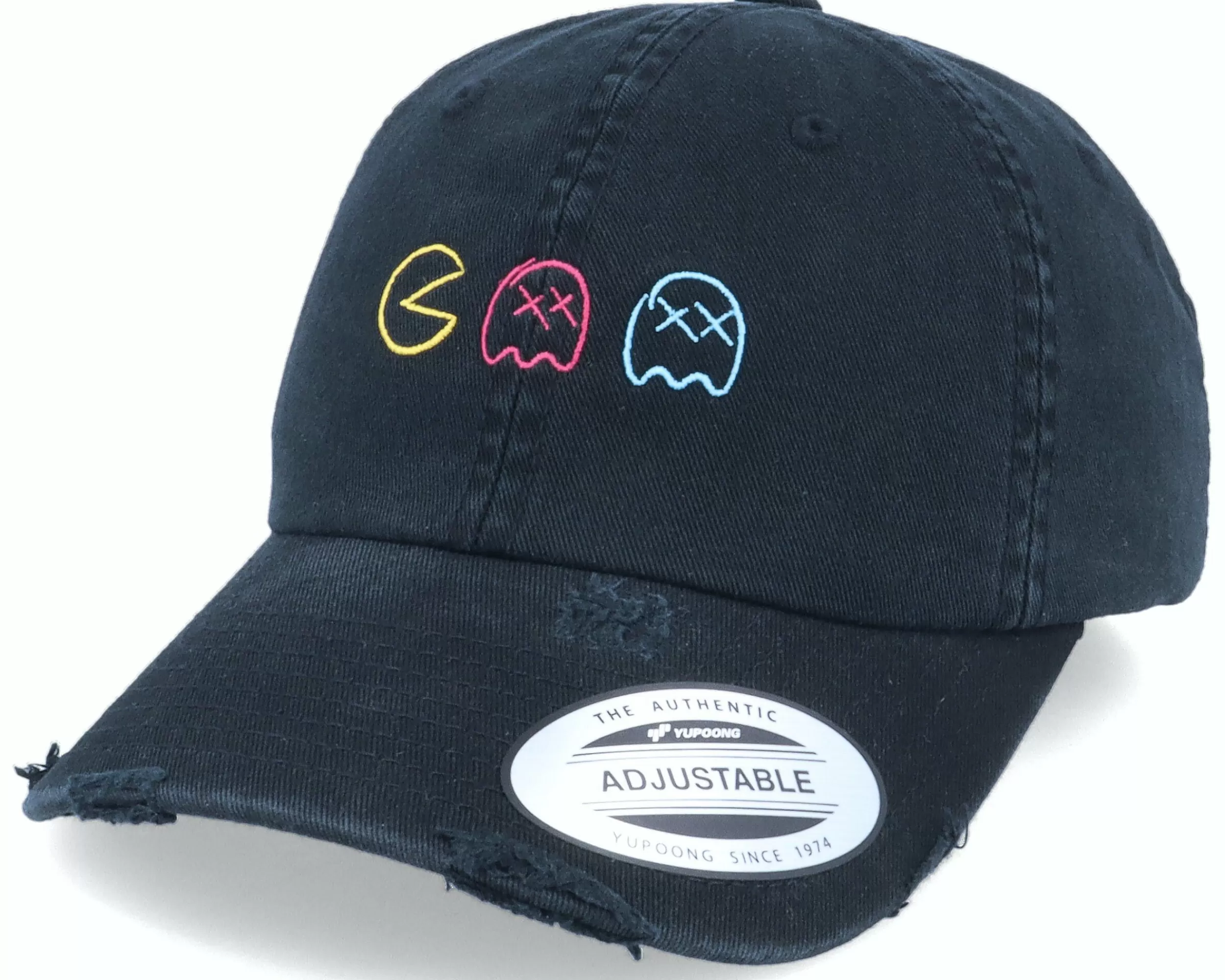 Abducted Arcade Classic Ripped Black Dad Cap - -Unisex Dad Cap