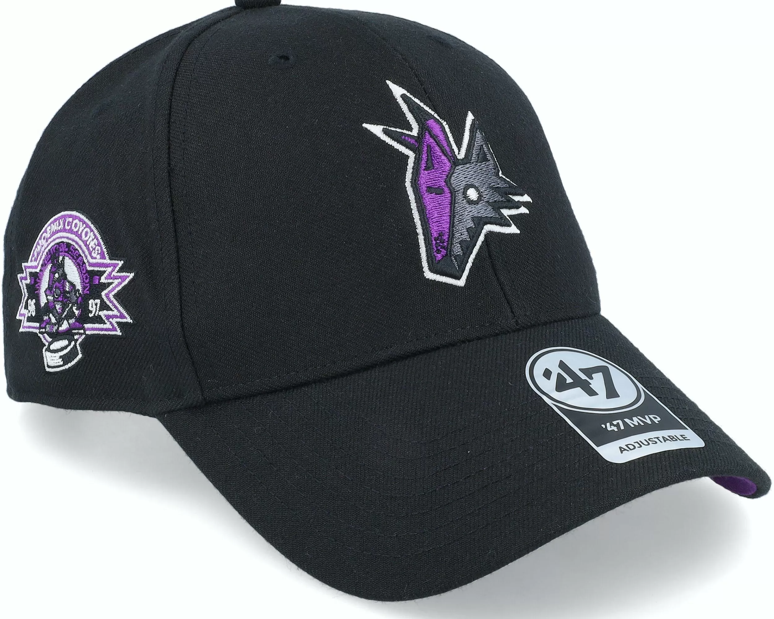 47 Brand Arizona Coyotes Nhl Sure Shot '47 Mvp Black Adjustable - -Unisex Adjustable