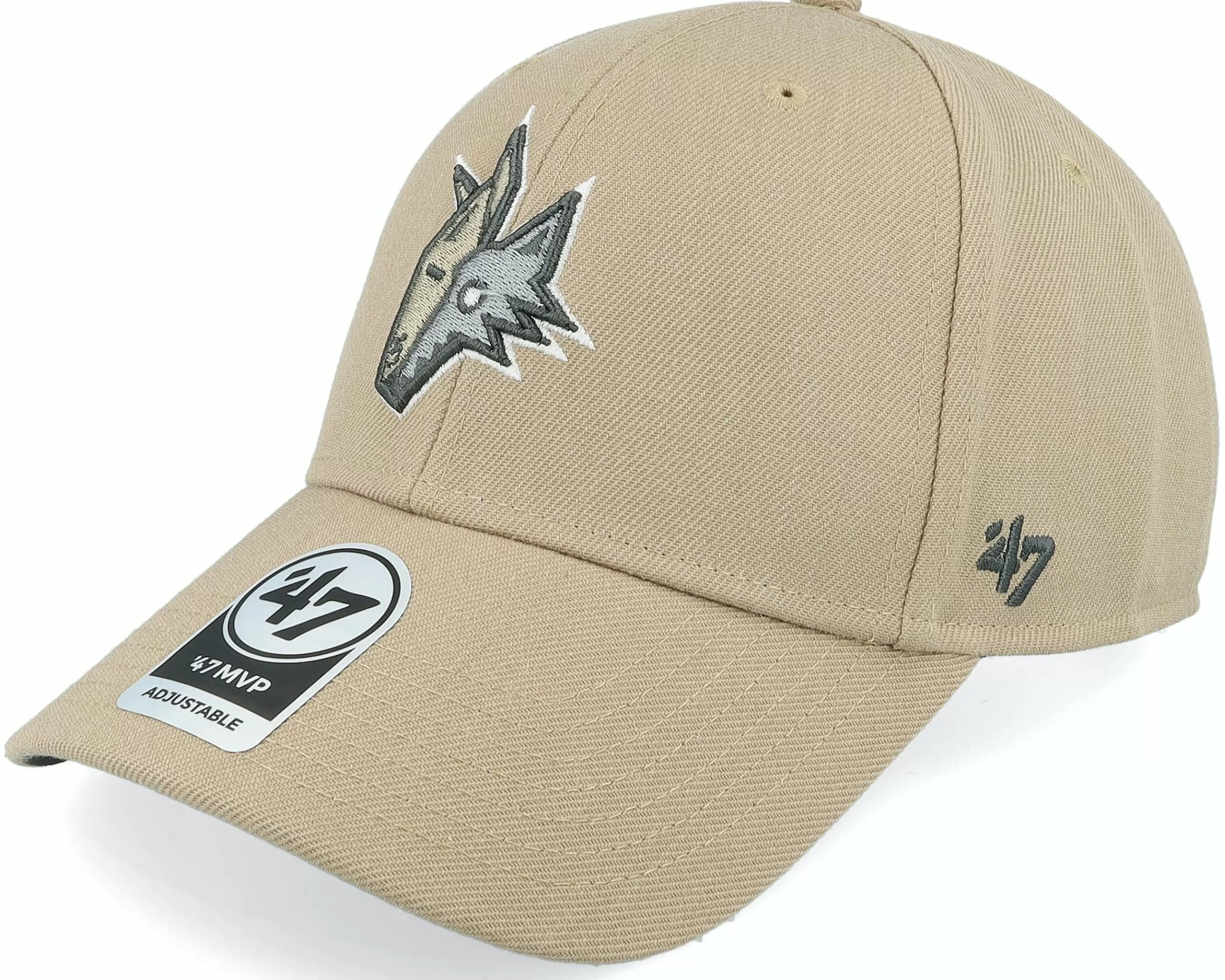 47 Brand Arizona Coyotes Sure Shot Mvp Khaki Adjustable - -Unisex Adjustable