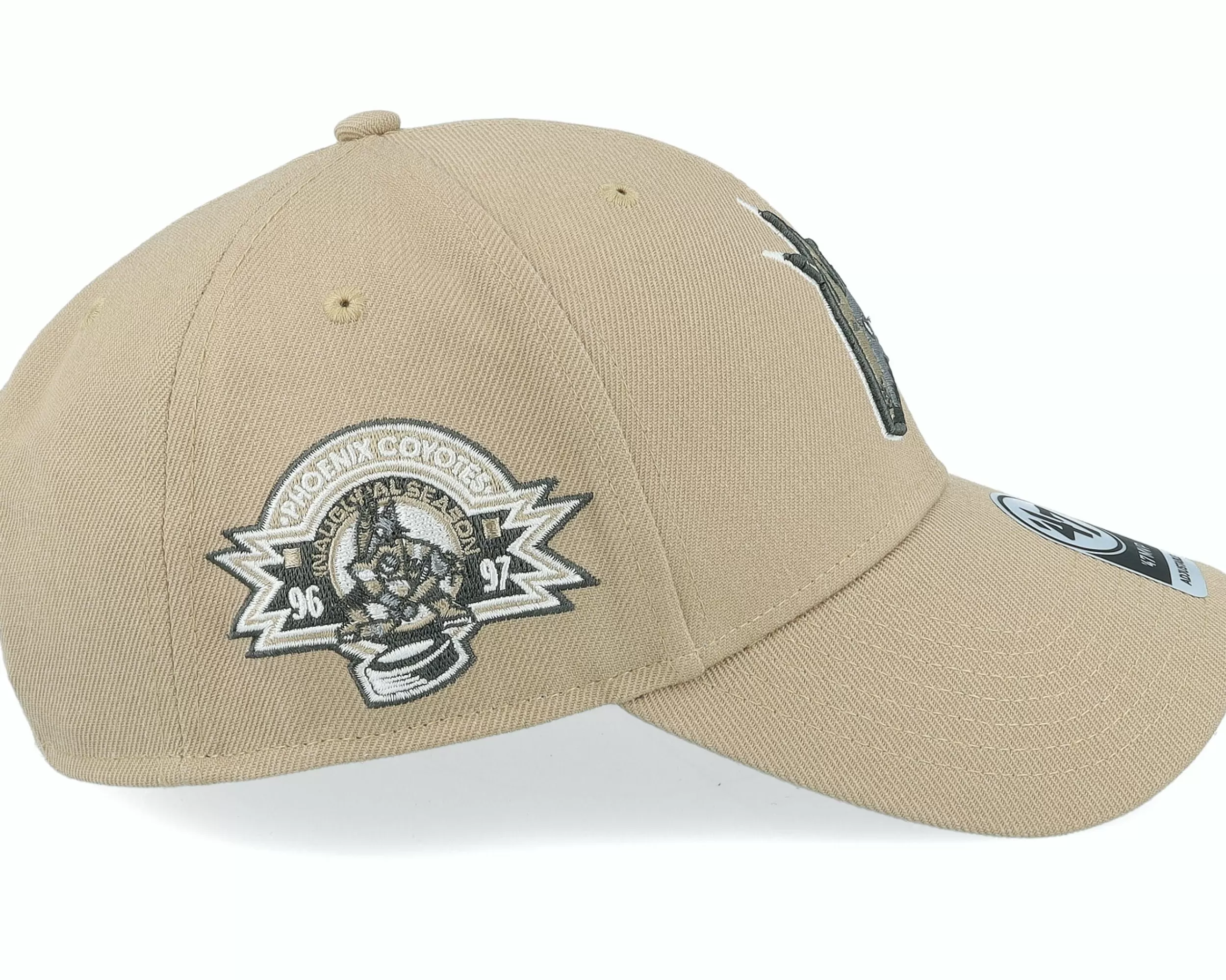 47 Brand Arizona Coyotes Sure Shot Mvp Khaki Adjustable - -Unisex Adjustable