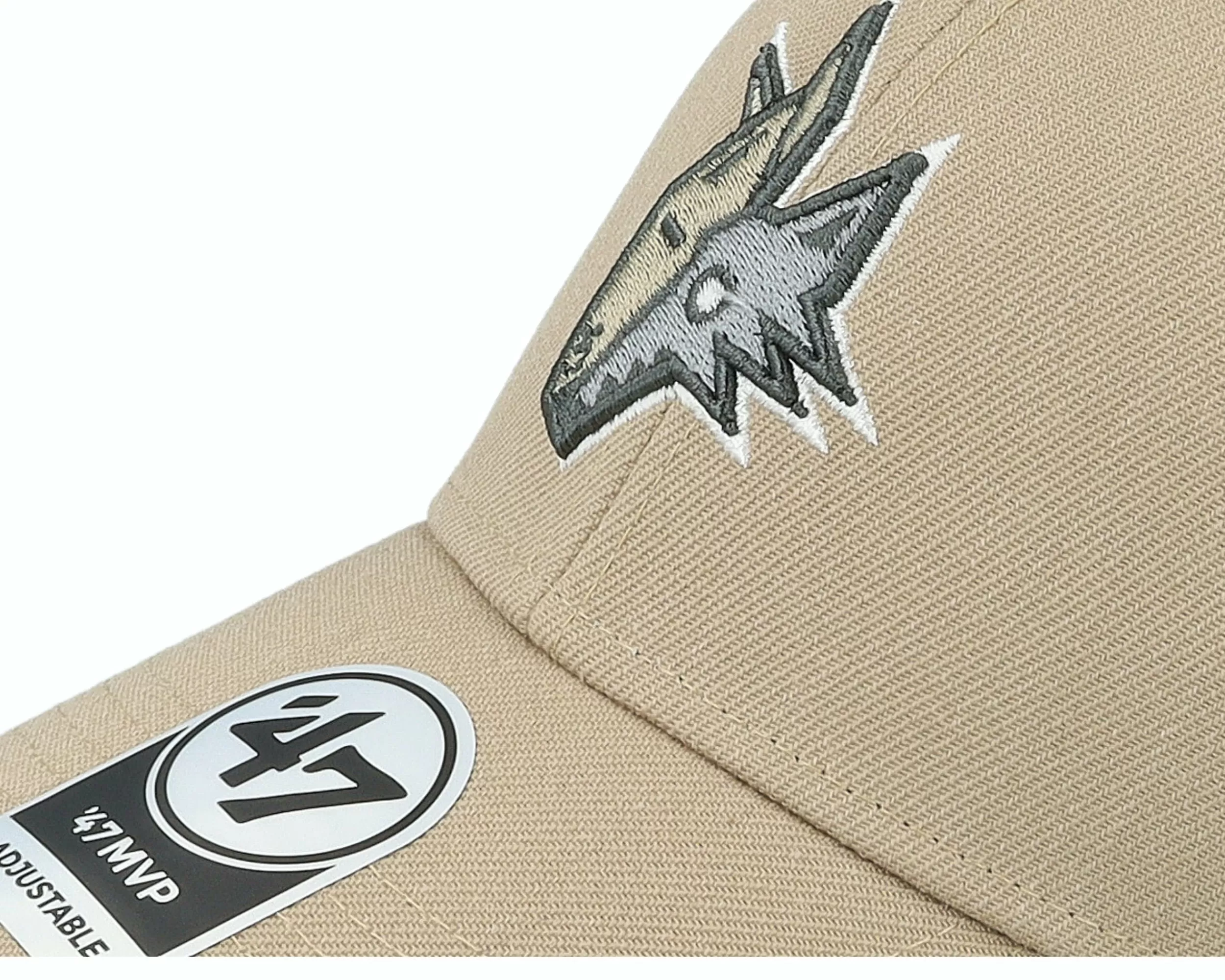47 Brand Arizona Coyotes Sure Shot Mvp Khaki Adjustable - -Unisex Adjustable