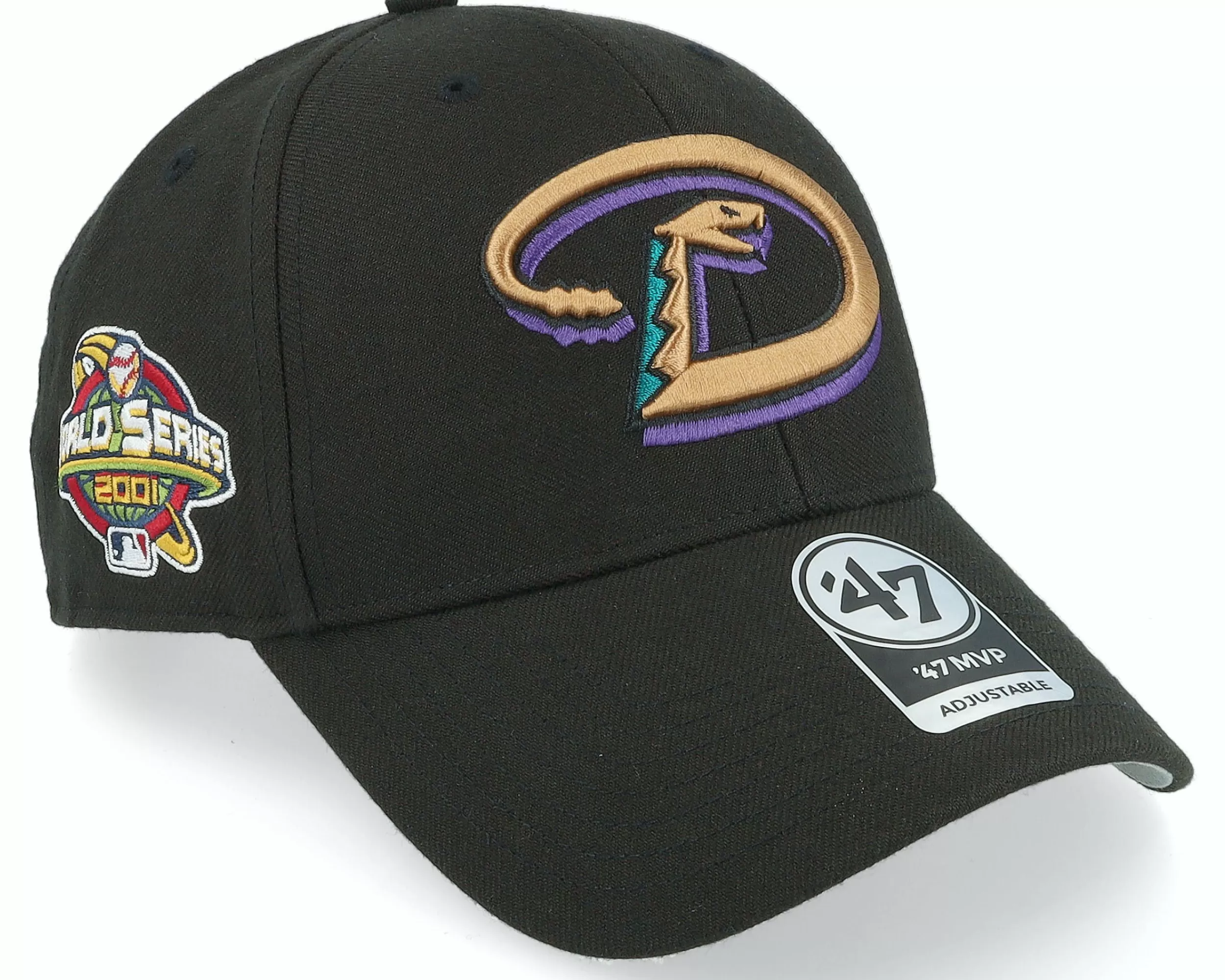 47 Brand Arizona Diamondbacks Sure Shot Mvp Black Adjustable - -Unisex Adjustable