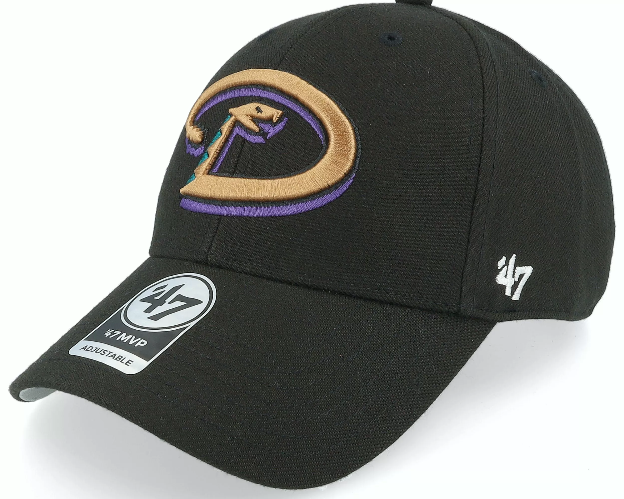 47 Brand Arizona Diamondbacks Sure Shot Mvp Black Adjustable - -Unisex Adjustable