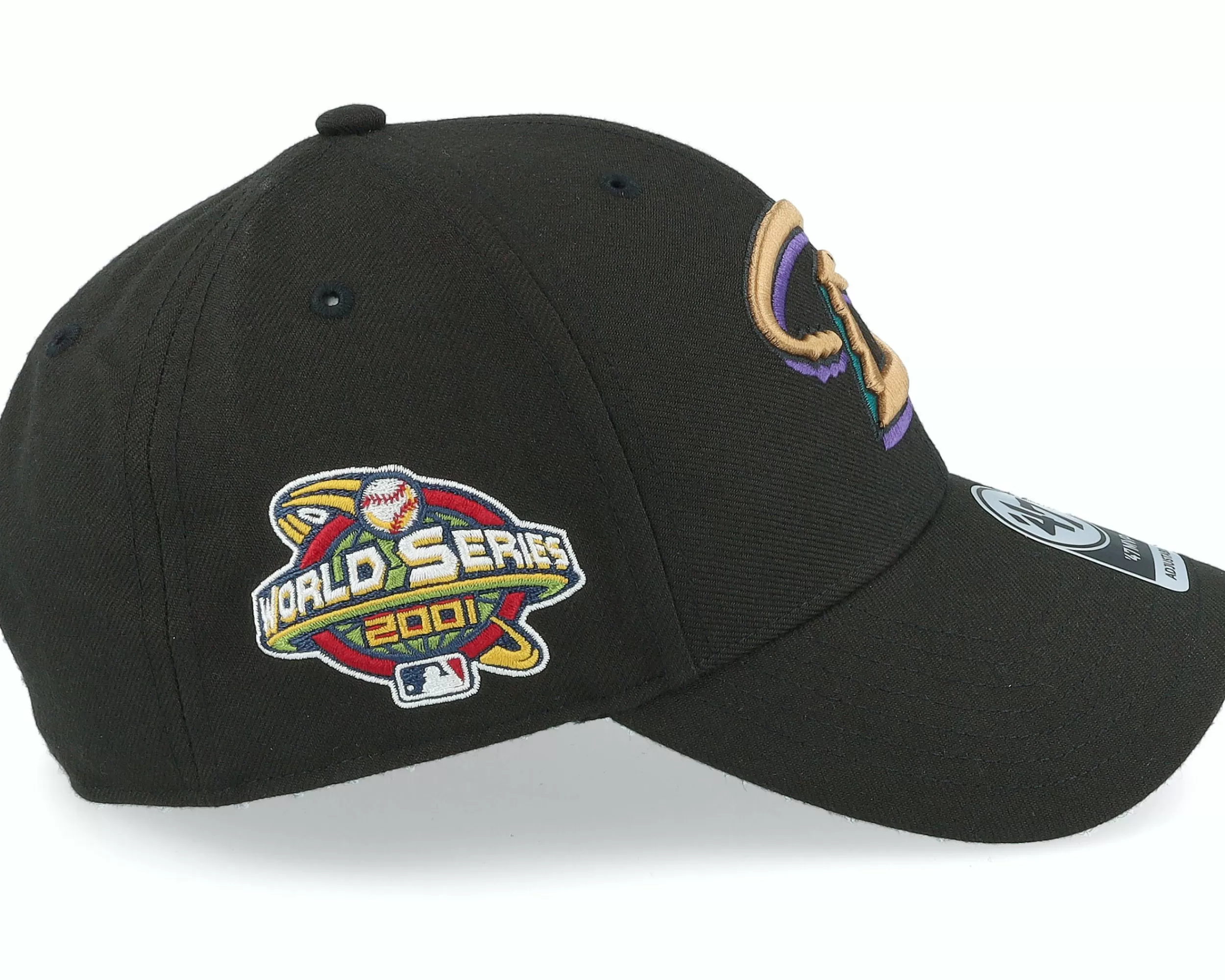 47 Brand Arizona Diamondbacks Sure Shot Mvp Black Adjustable - -Unisex Adjustable