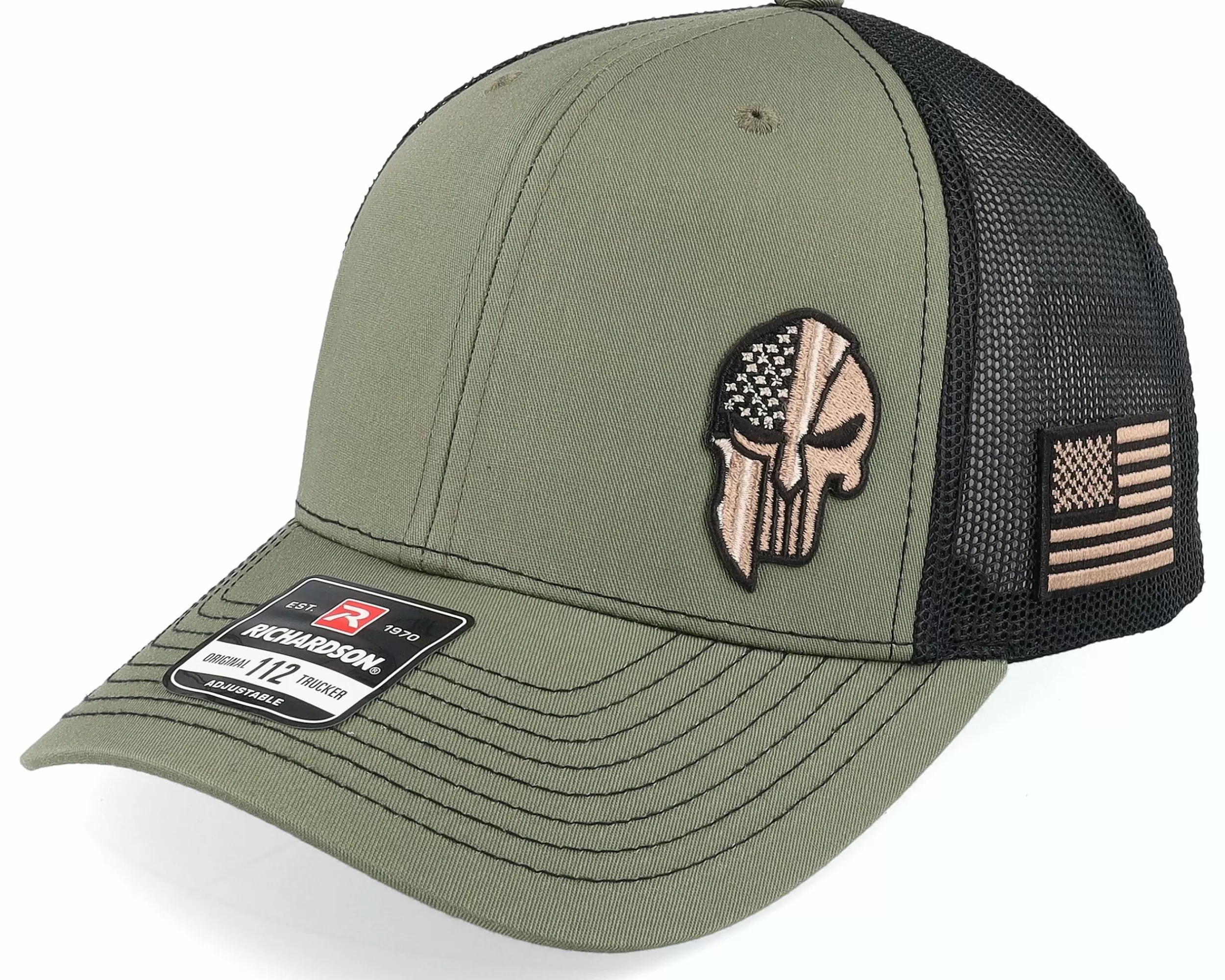 Army Head Army Skull Usa Loden/Black Trucker - -Unisex Trucker