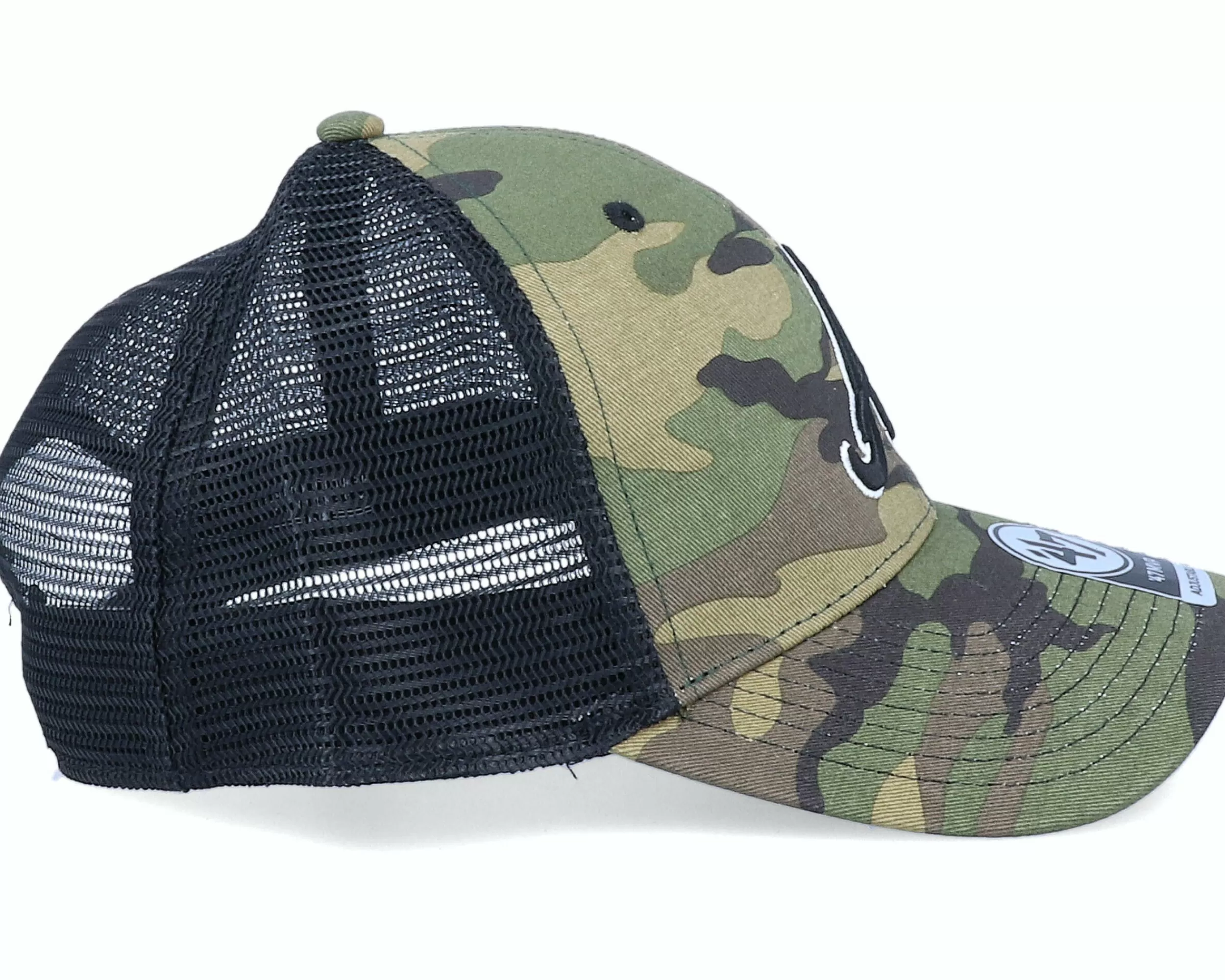 47 Brand Atlanta Braves Branson Mvp Camo/Black Trucker - -Unisex Trucker