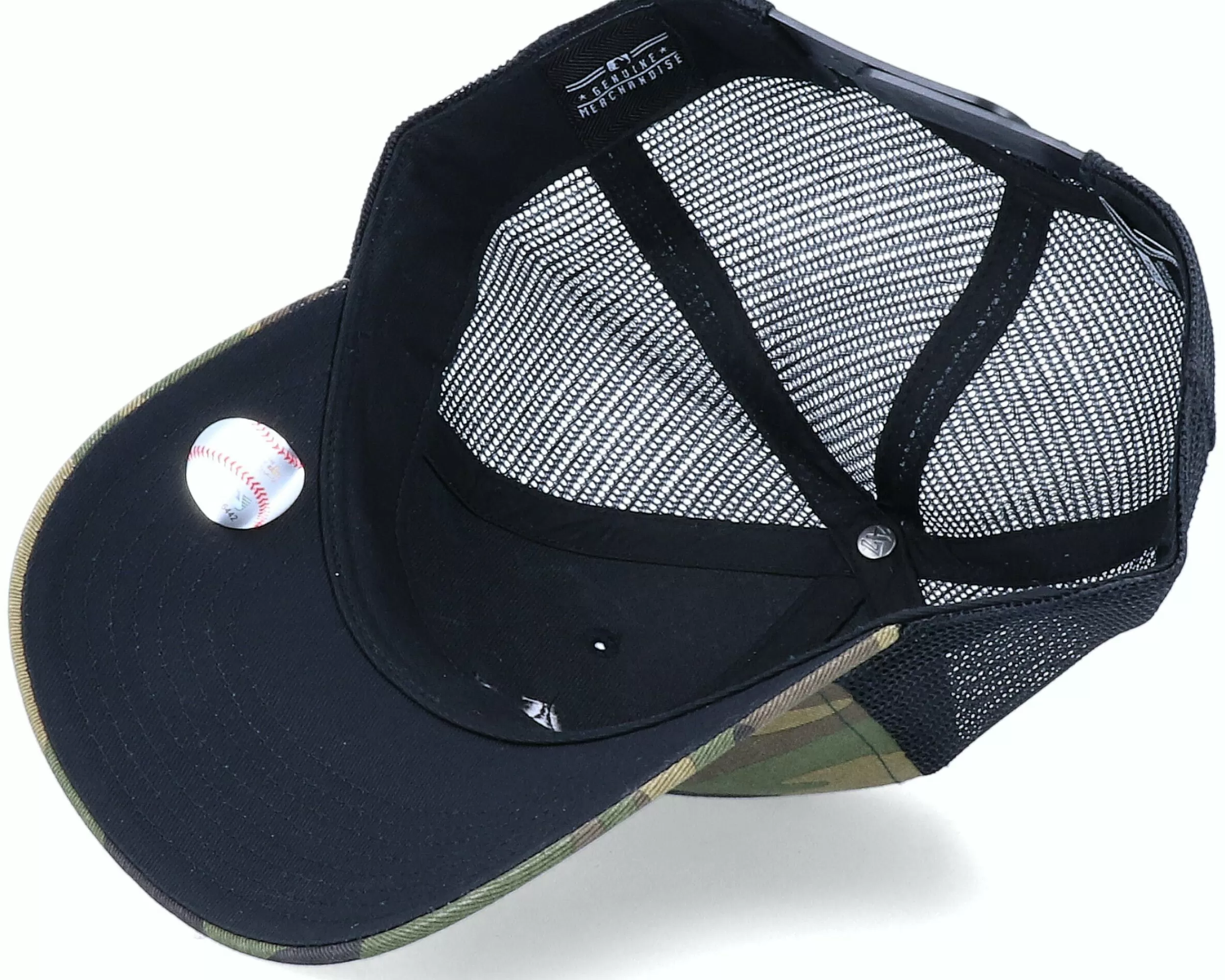 47 Brand Atlanta Braves Branson Mvp Camo/Black Trucker - -Unisex Trucker