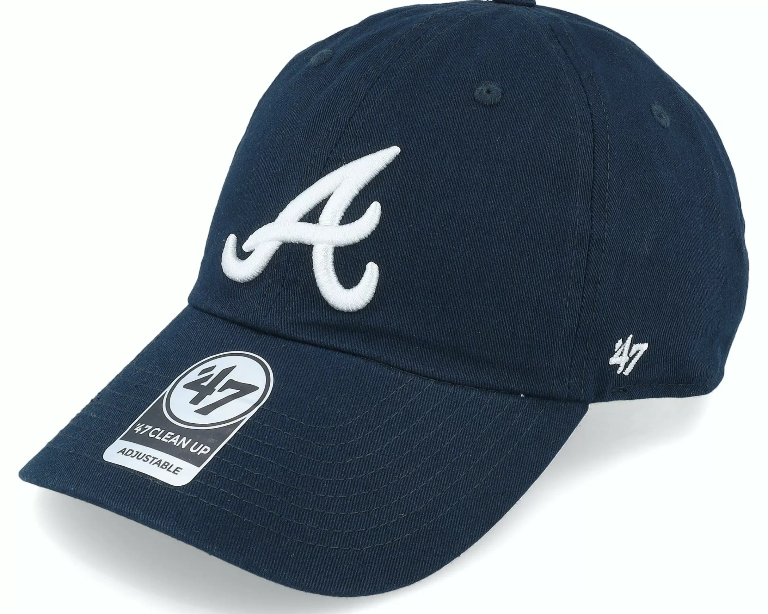 47 Brand Atlanta Braves Clean Up Navy Dad Cap - -Unisex Dad Cap