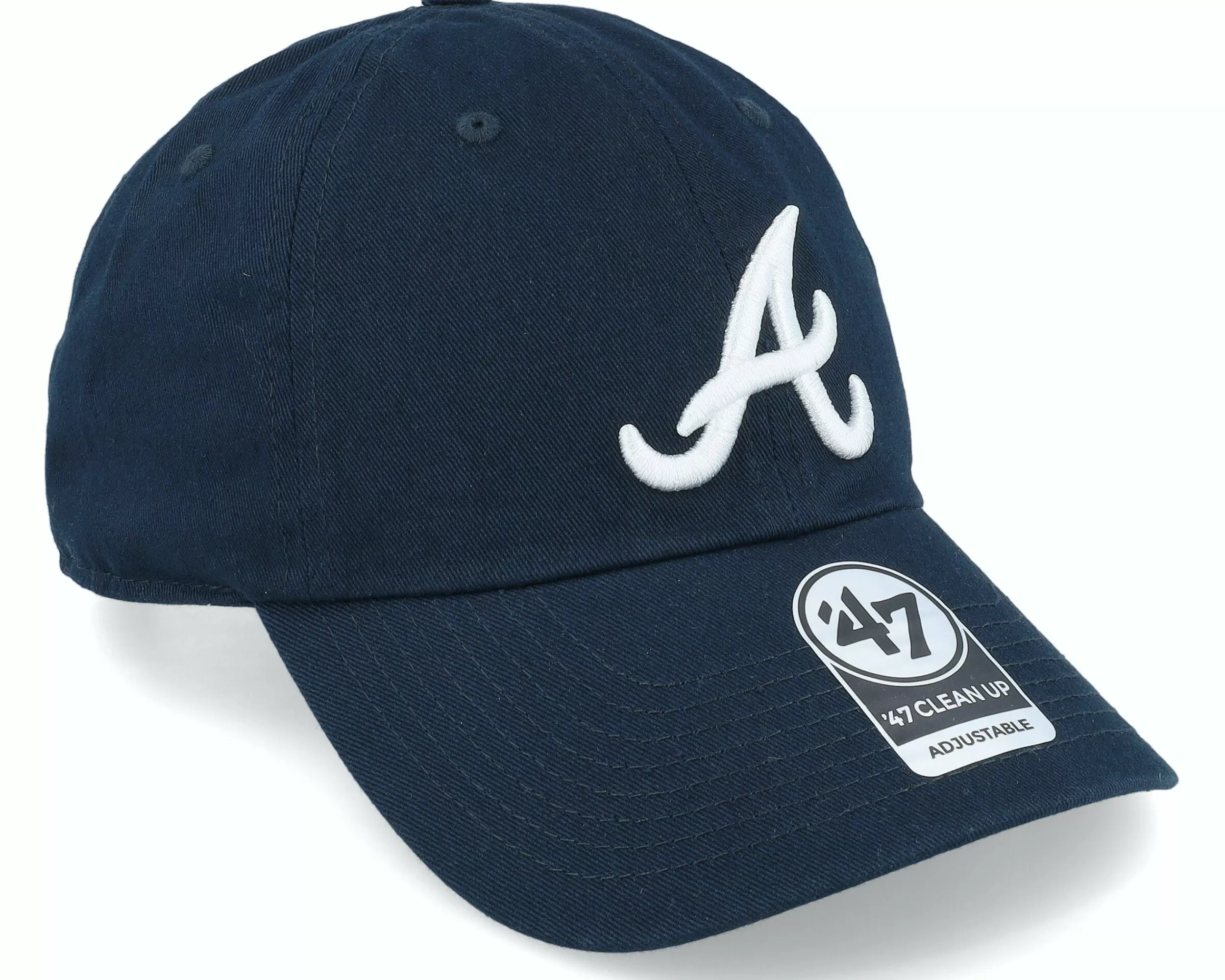 47 Brand Atlanta Braves Clean Up Navy Dad Cap - -Unisex Dad Cap