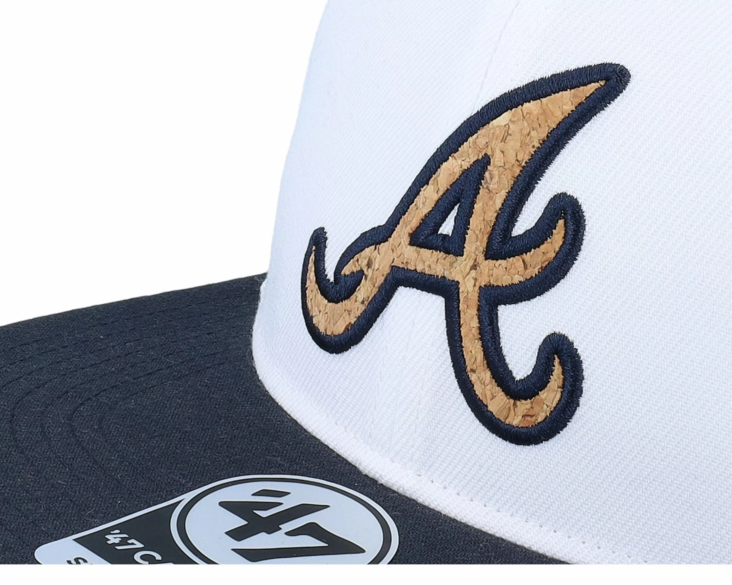 47 Brand Atlanta Braves Mlb Corkscrew Captain White Snapback - -Unisex Snapback
