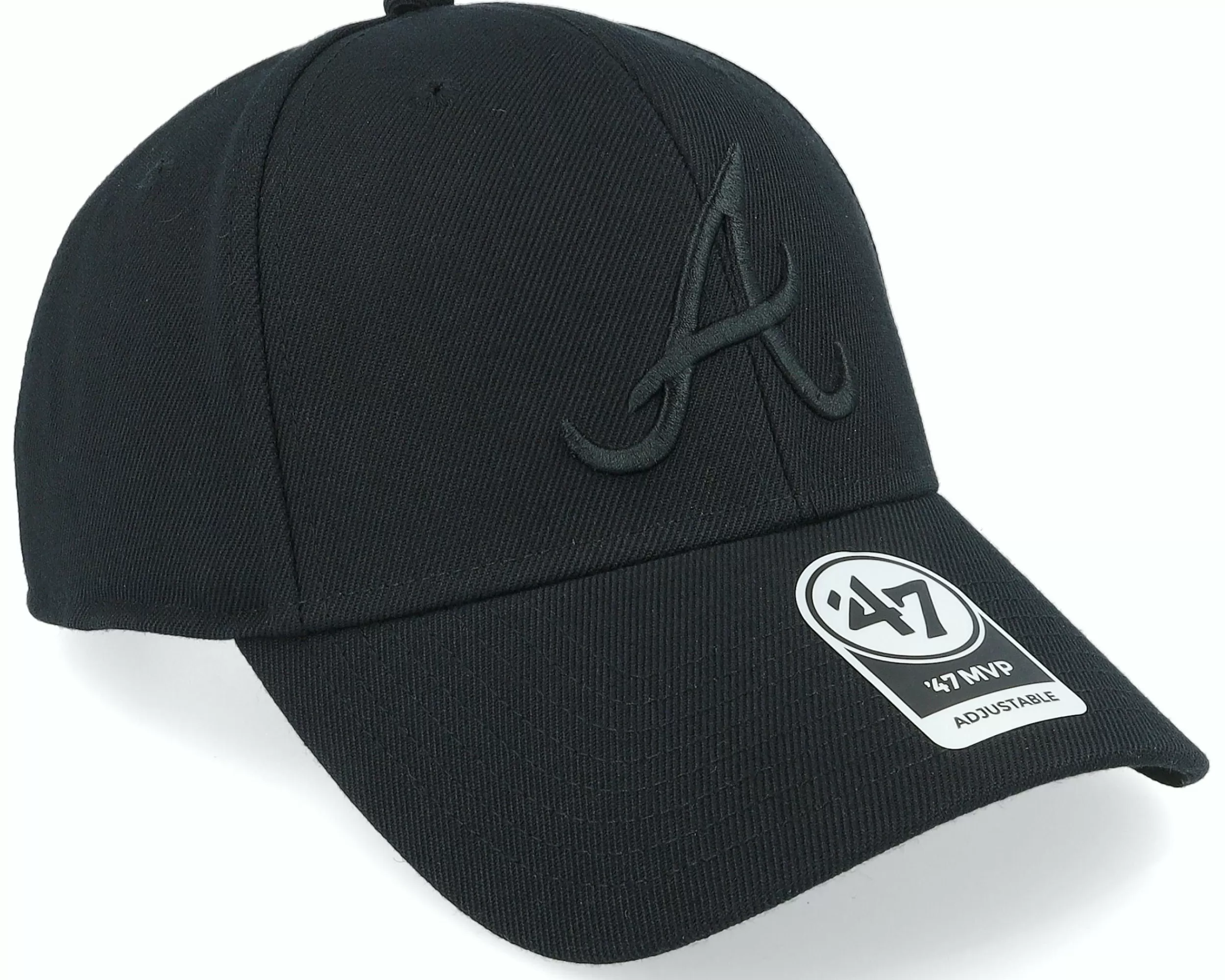 47 Brand Atlanta Braves Mvp Black/Black Adjustable - -Unisex Adjustable