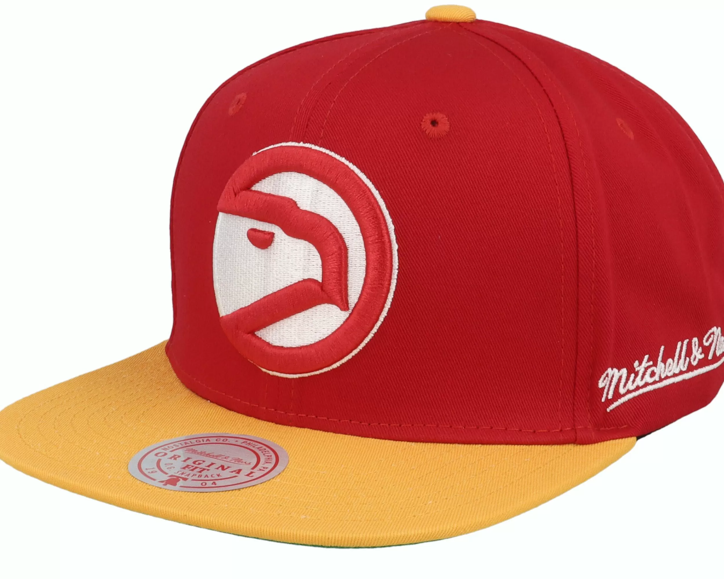 Mitchell & Ness Atlanta Hawks Back In Action Red/Yellow Snapback - -Unisex Snapback