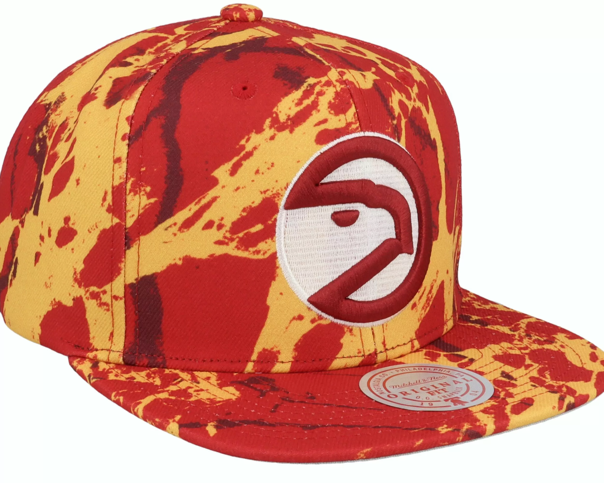 Mitchell & Ness Atlanta Hawks Down For All Red Snapback - -Unisex Snapback