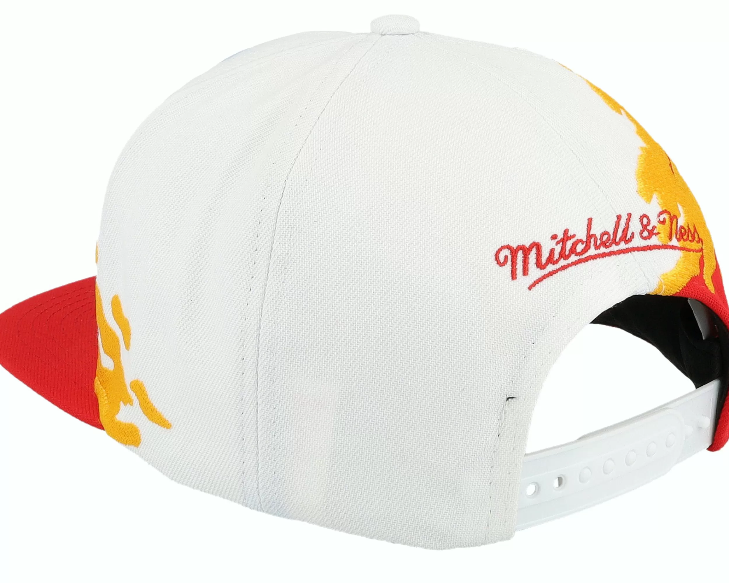 Mitchell & Ness Atlanta Hawks Paintbrush White/Red Snapback - -Unisex Snapback